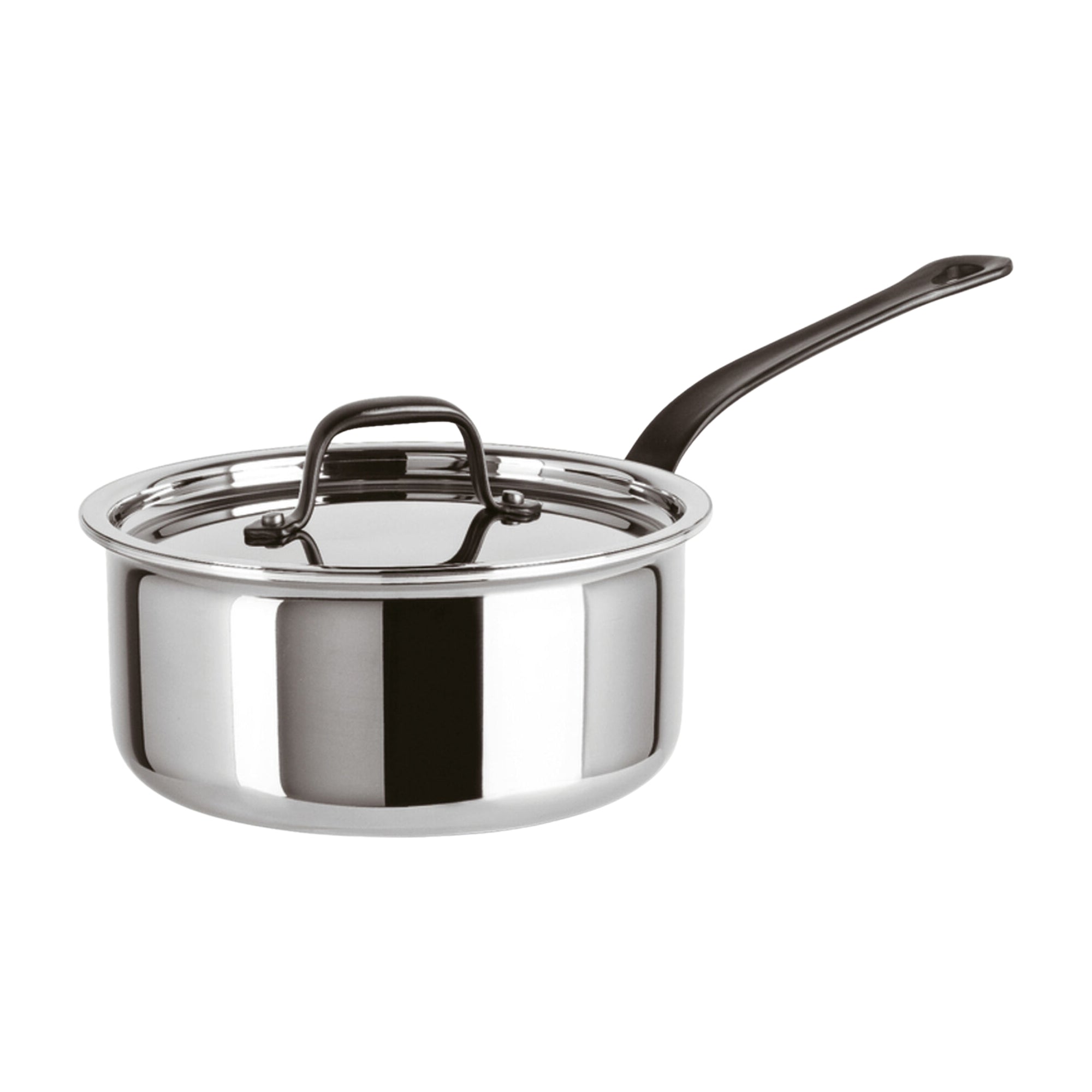 Casseruola Alta 1 Manico Con Coperchio Cm 16 Home Chef Inox Sambonet