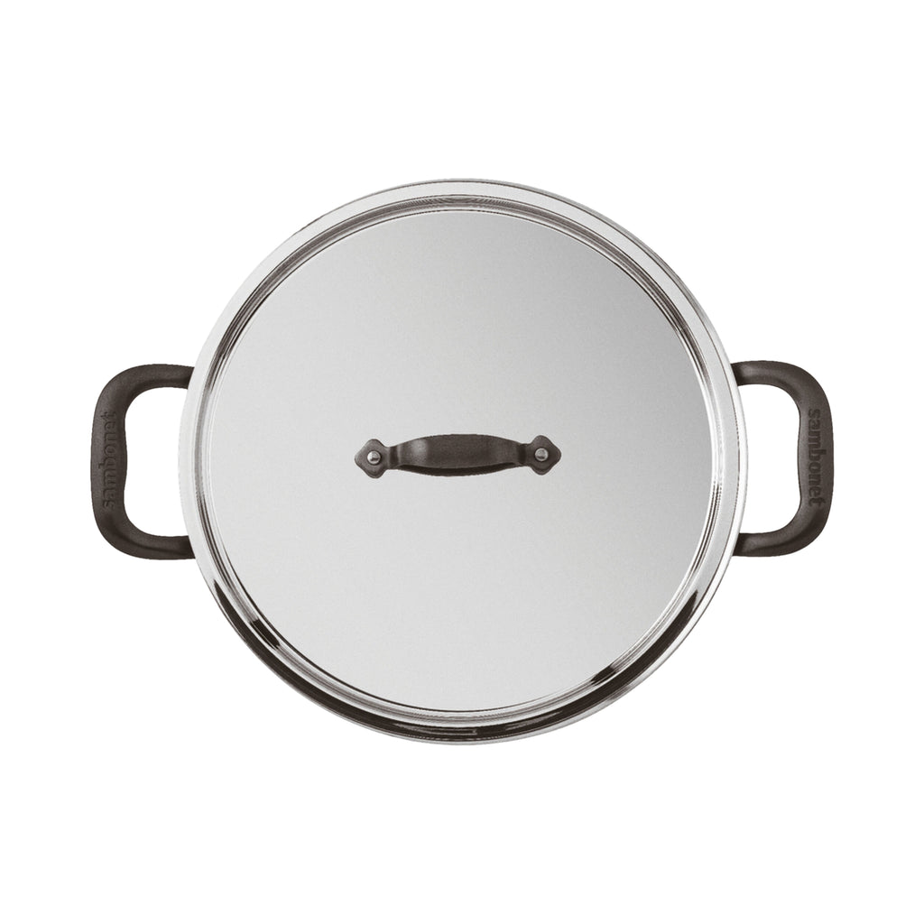 Casseruola Bassa 2 M Con Coperchio Cm 20 Home Chef Inox Sambonet