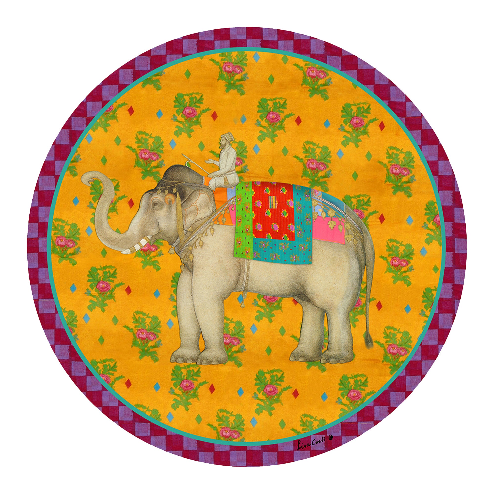 Set 2 Tovagliette Elefante 34 cm Lisa Corti