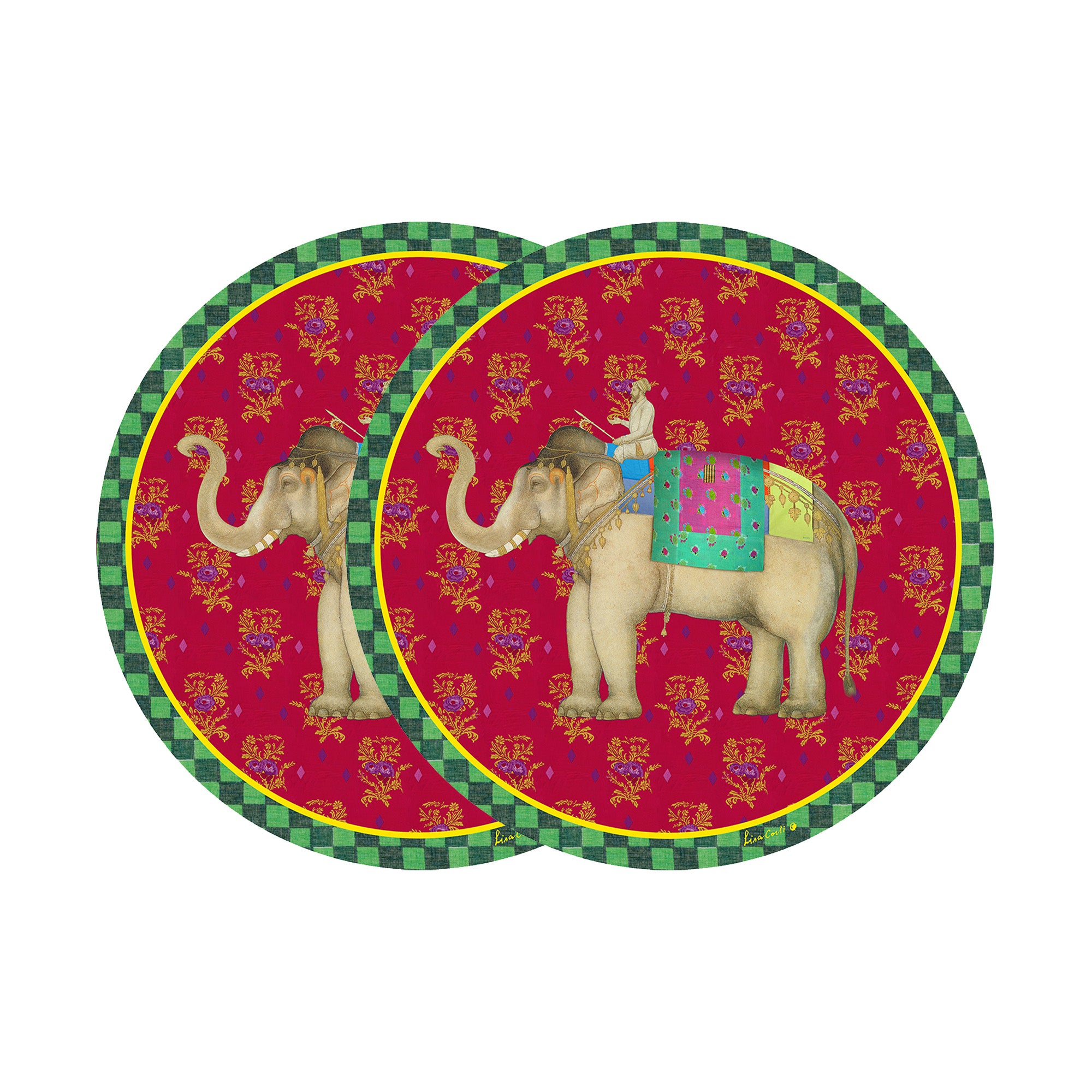 Set 2 Tovagliette Elefante 34 cm Lisa Corti