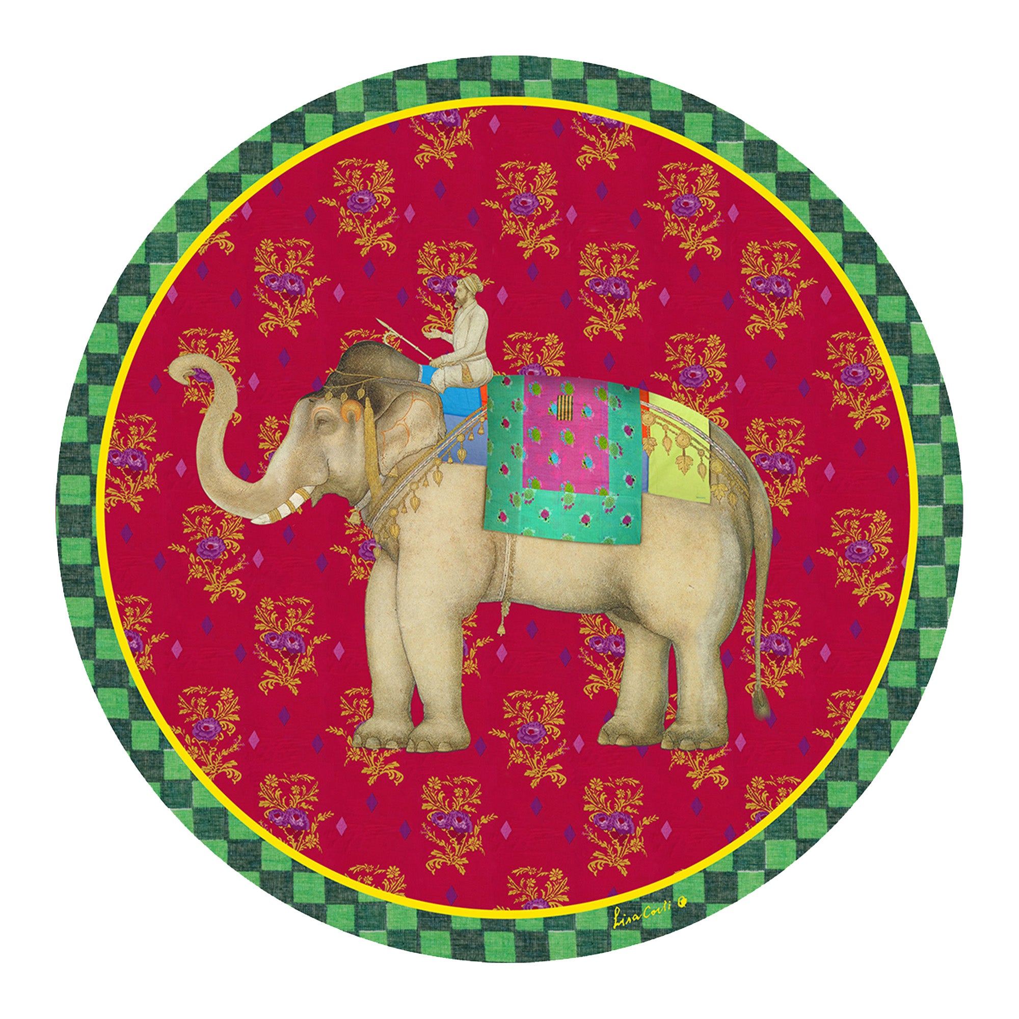 Set 2 Tovagliette Elefante 34 cm Lisa Corti