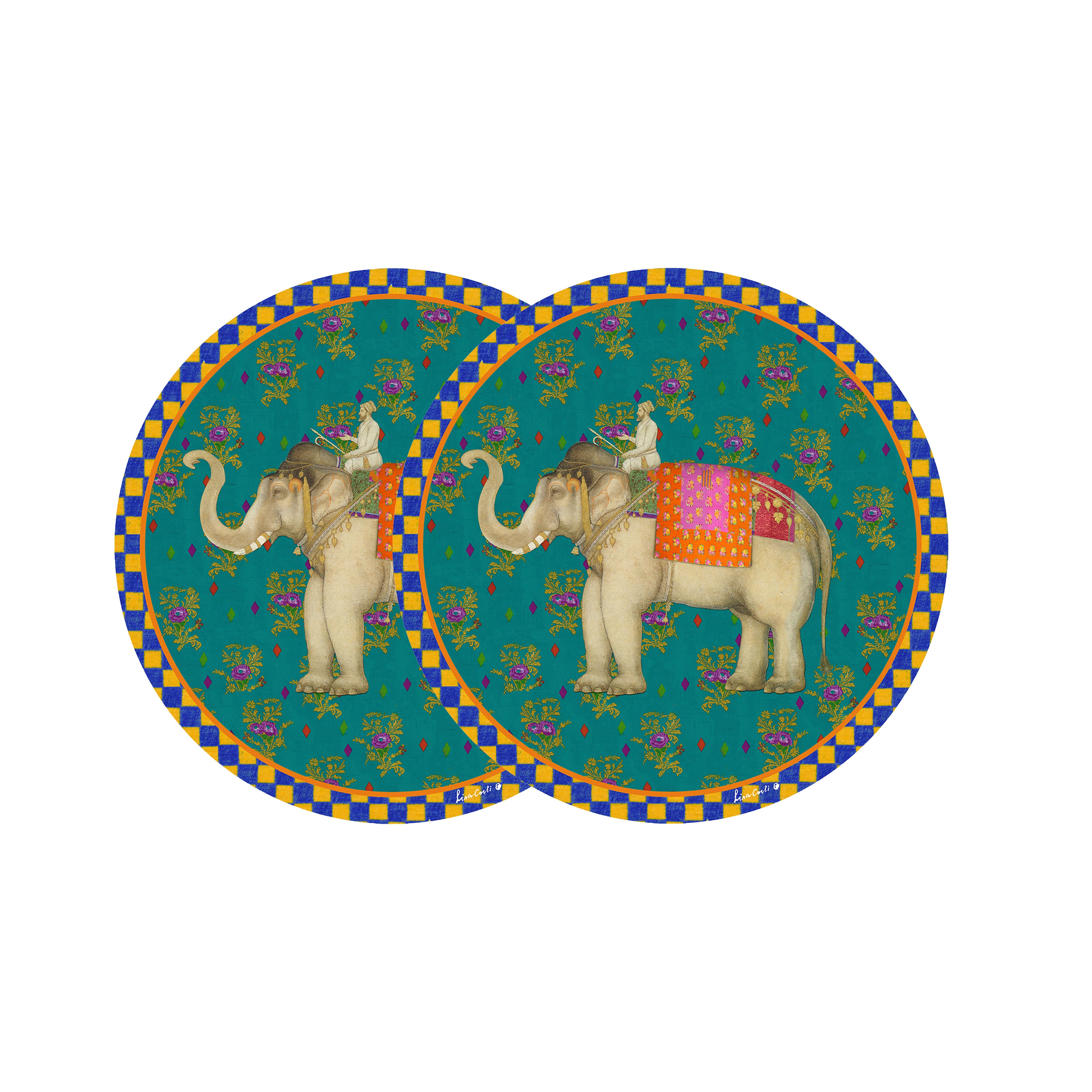Set 2 Tovagliette Elefante 34 cm Lisa Corti