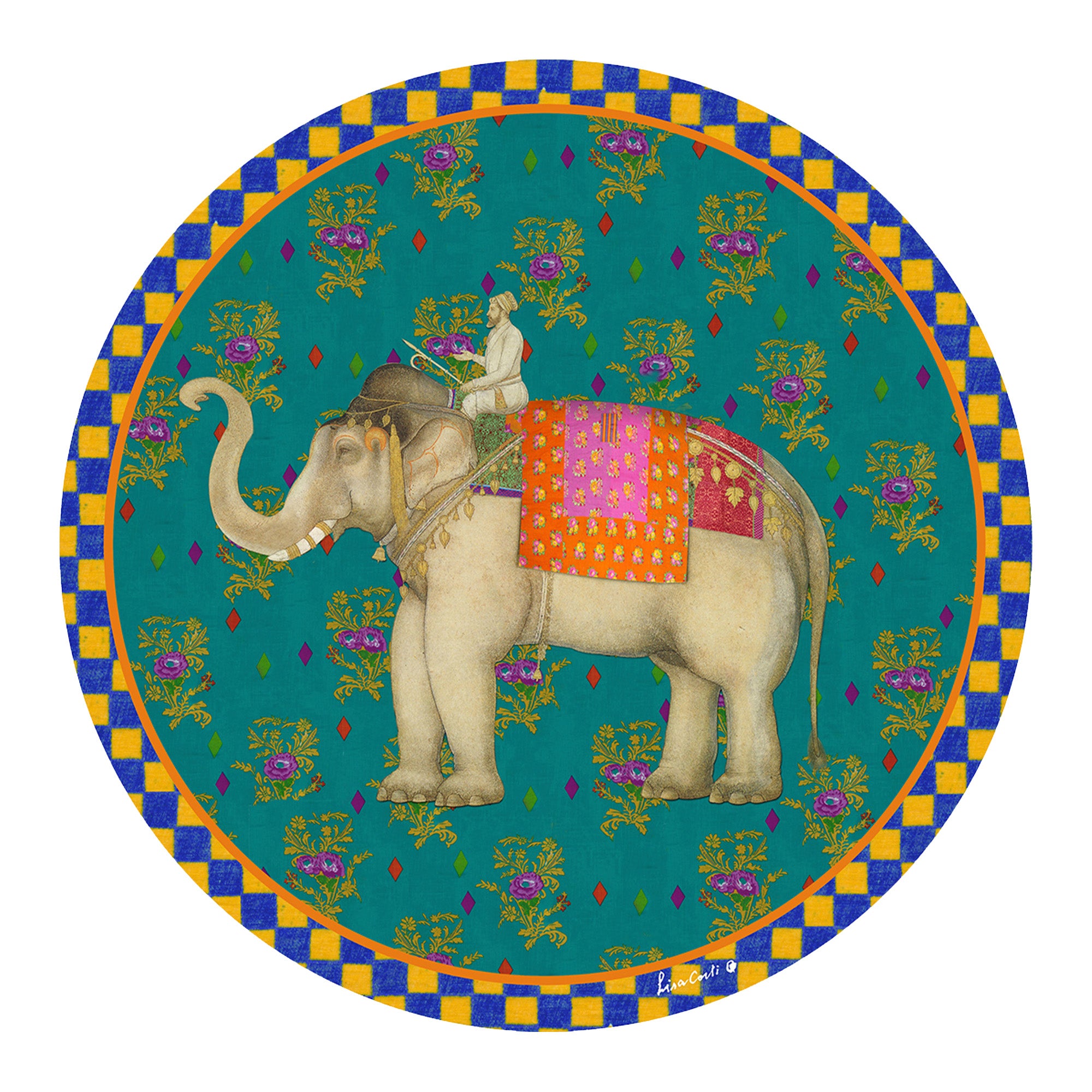 Set 2 Tovagliette Elefante 34 cm Lisa Corti
