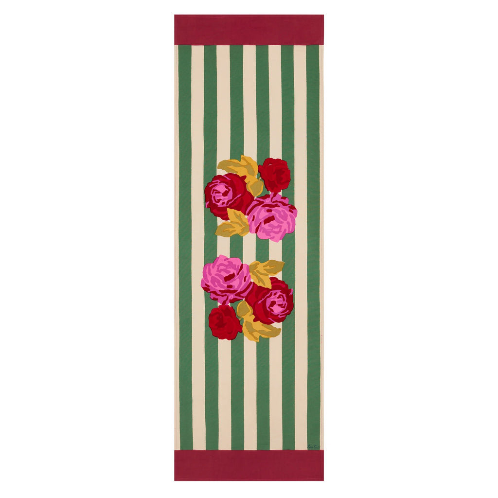 Runner Nizam Stripes Green Natural Lisa Corti