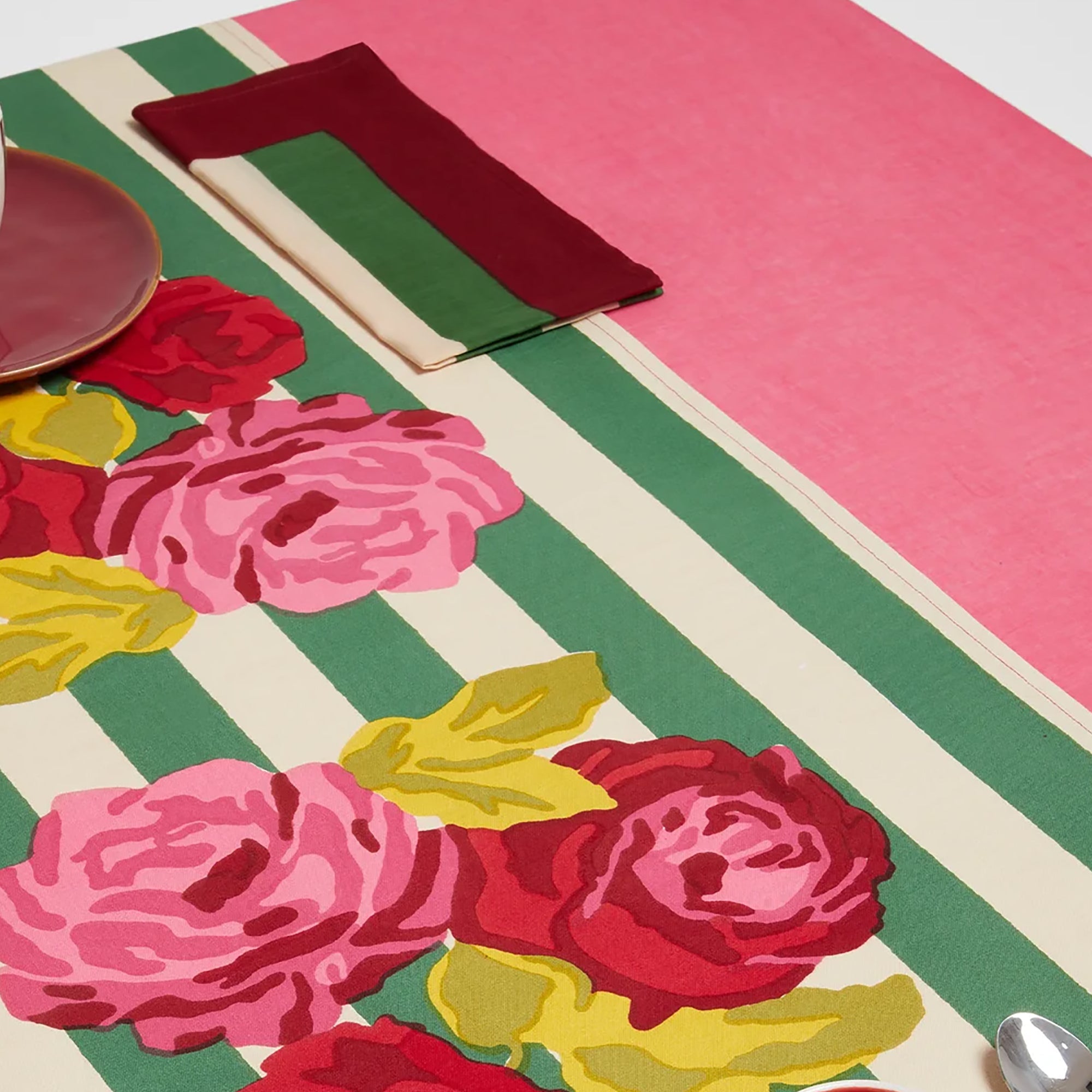 Runner Nizam Stripes Green Natural Lisa Corti