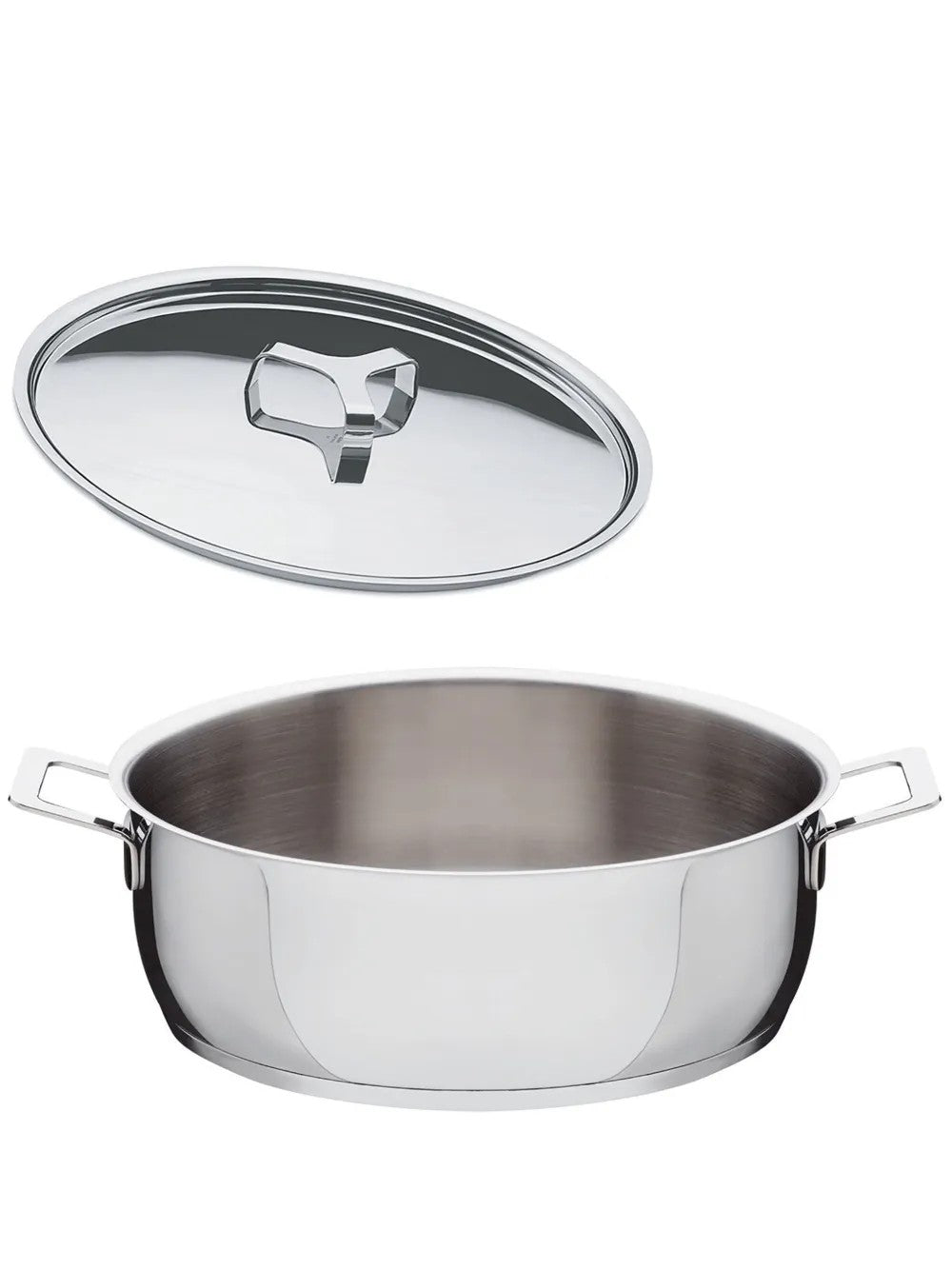 Casseruola bassa a due manici "Pots&Pans" Ø 28 con Coperchio Alessi