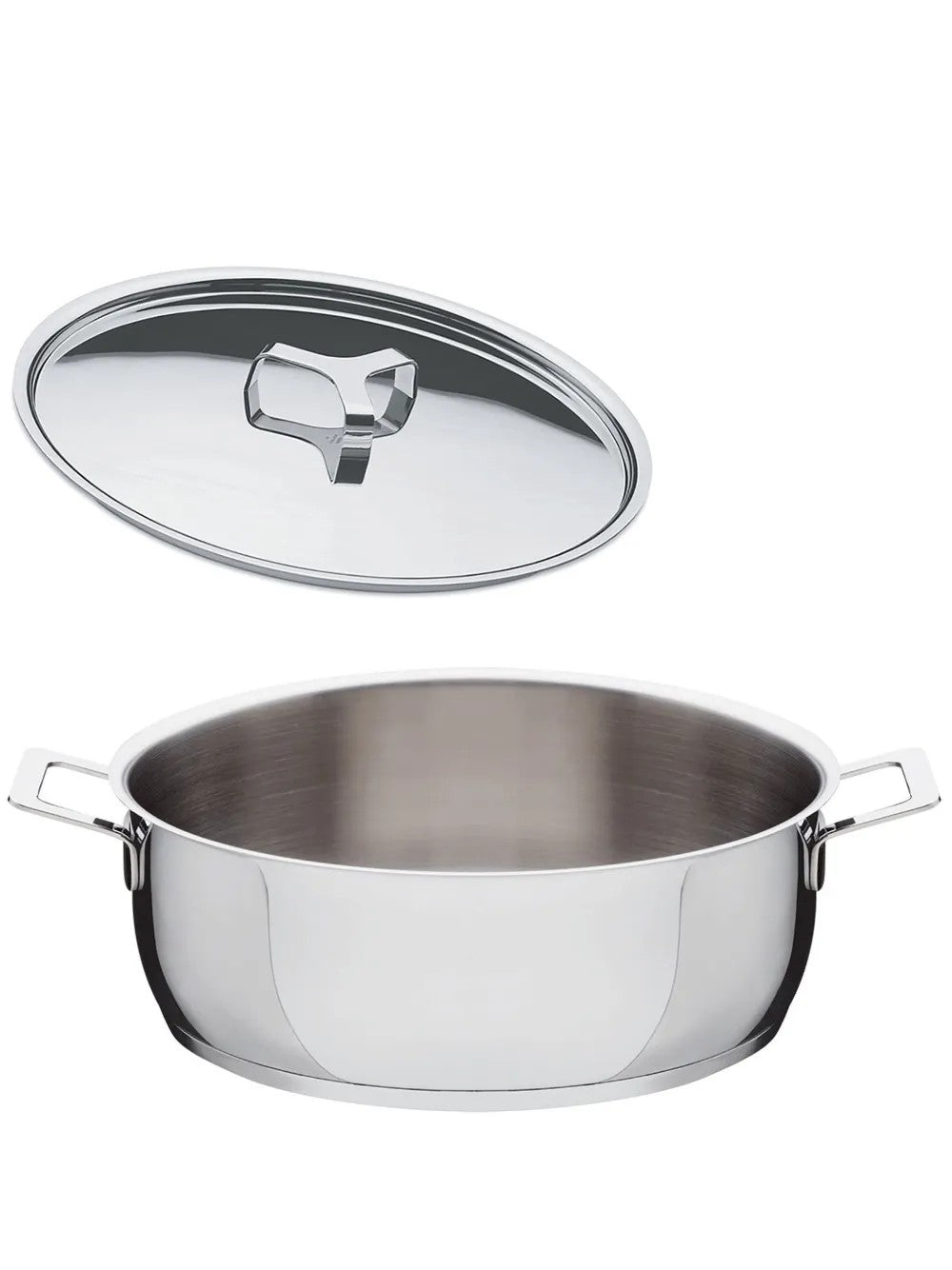 Casseruola bassa a due manici "Pots&Pans" Ø 24 con Coperchio Alessi