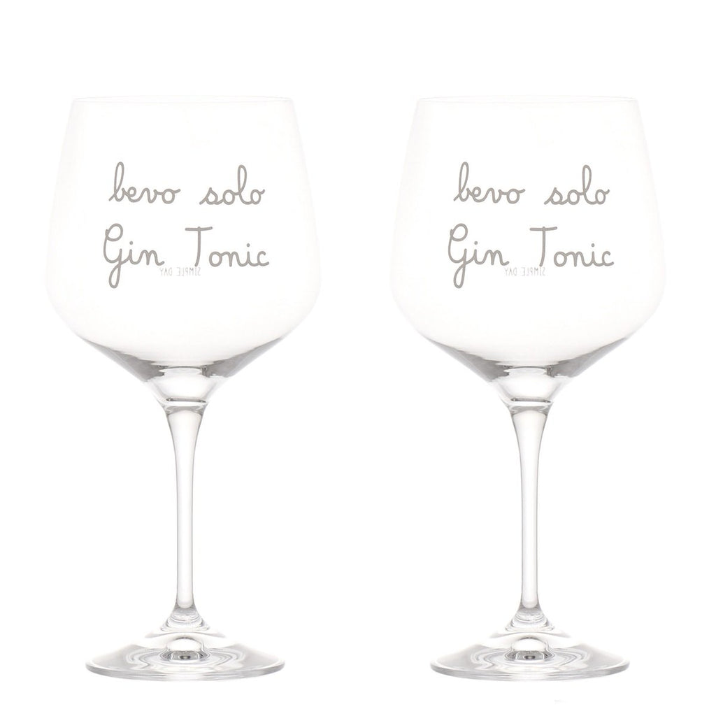 Set 2 Calici Bevo Solo Gin Tonic Simple Day