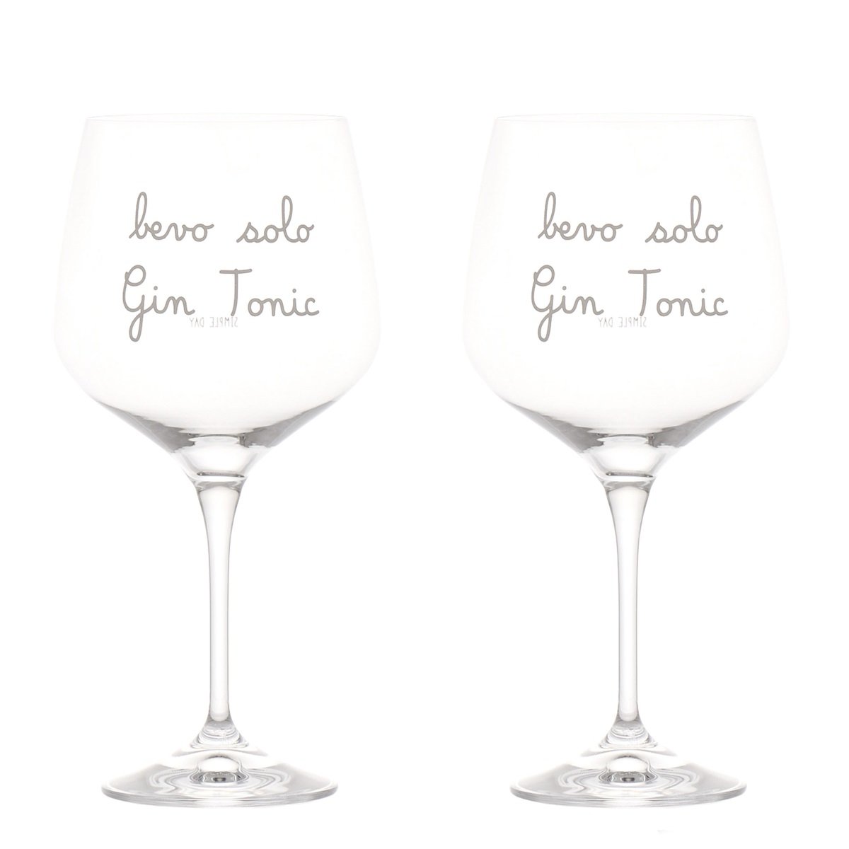 Set 2 Calici Bevo Solo Gin Tonic Simple Day