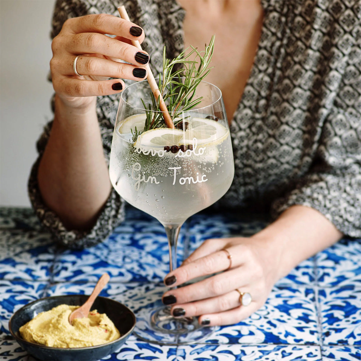 Set 2 Calici Bevo Solo Gin Tonic Simple Day