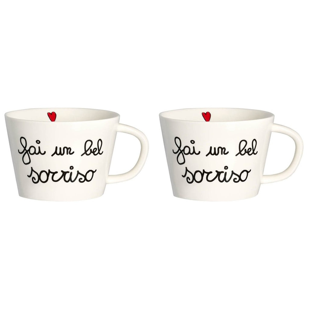Set 2 Tazze Colazione Sorriso Simple Day