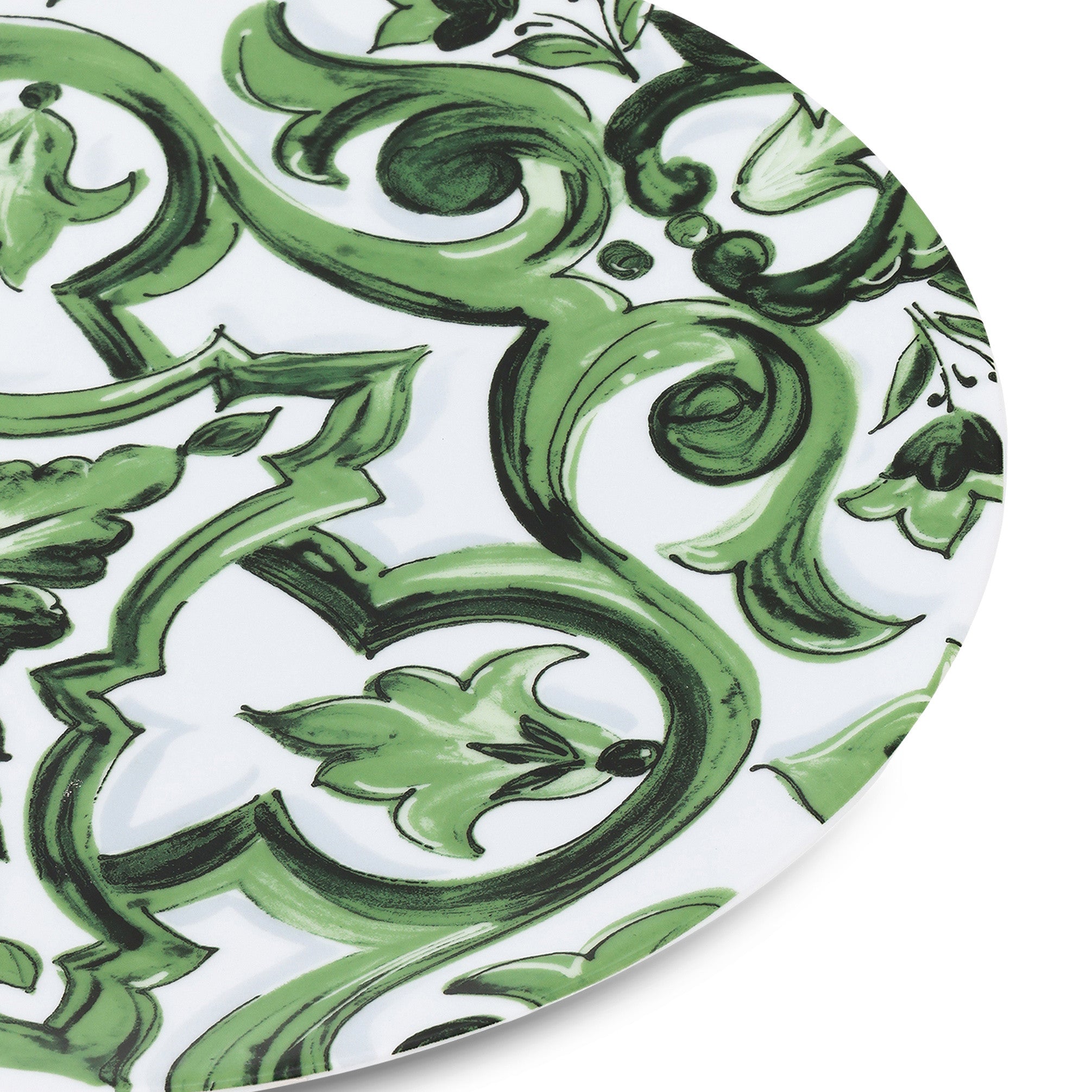 Piatto 31 cm Maiolica verde Dolce E Gabbana