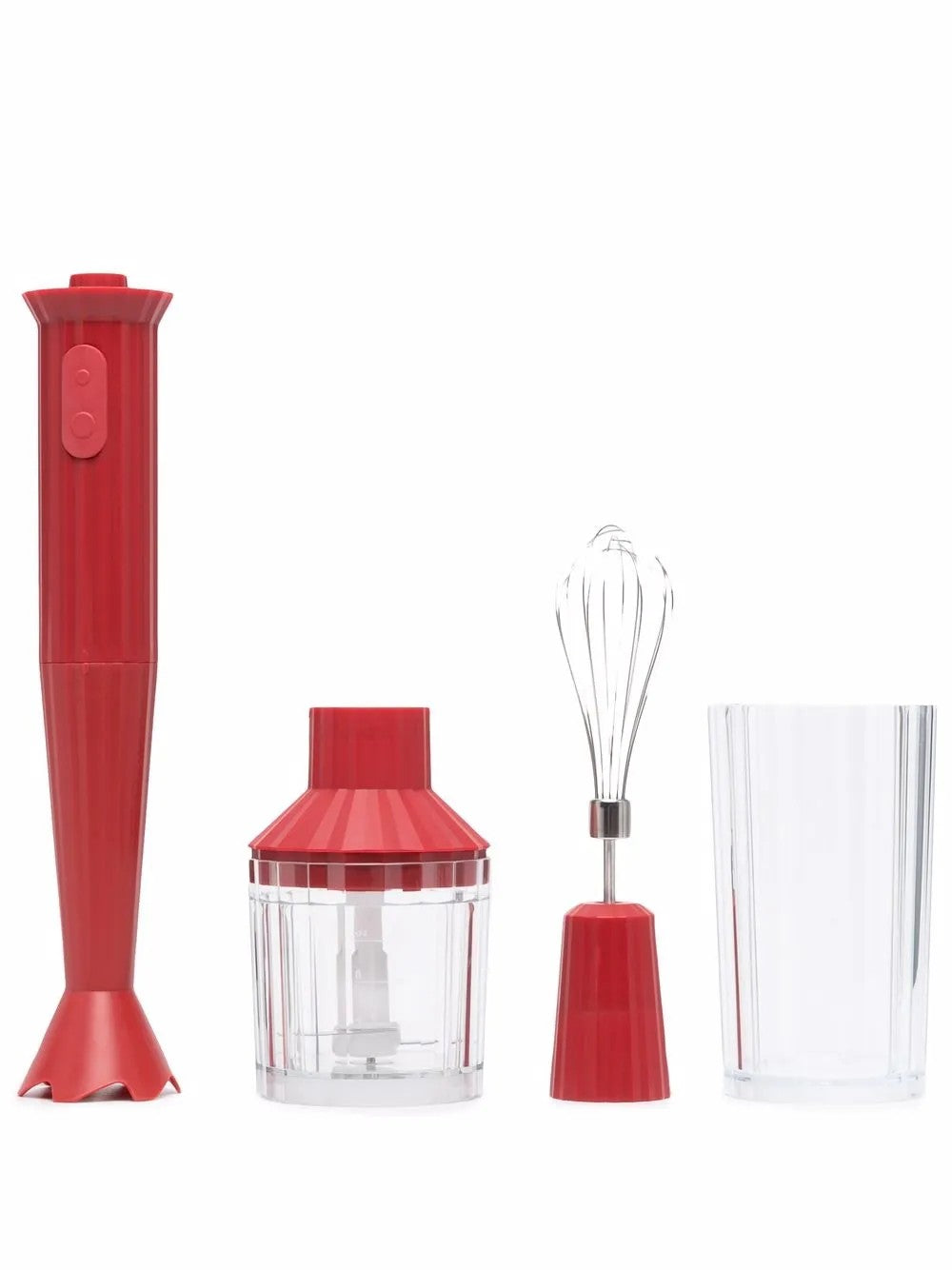 Plisse Frullatore Immersione Set Rosso Alessi