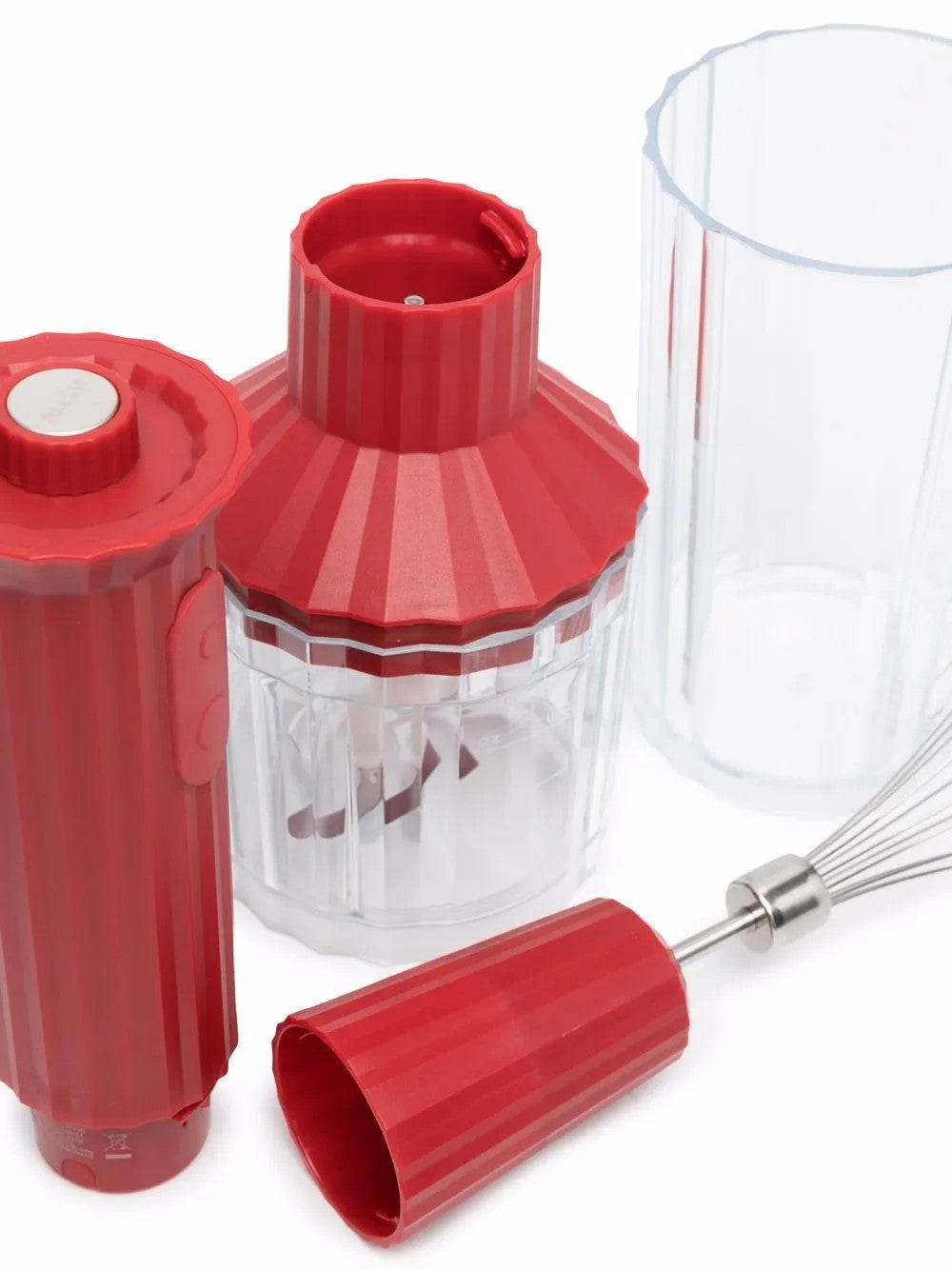 Plisse Frullatore Immersione Set Rosso Alessi