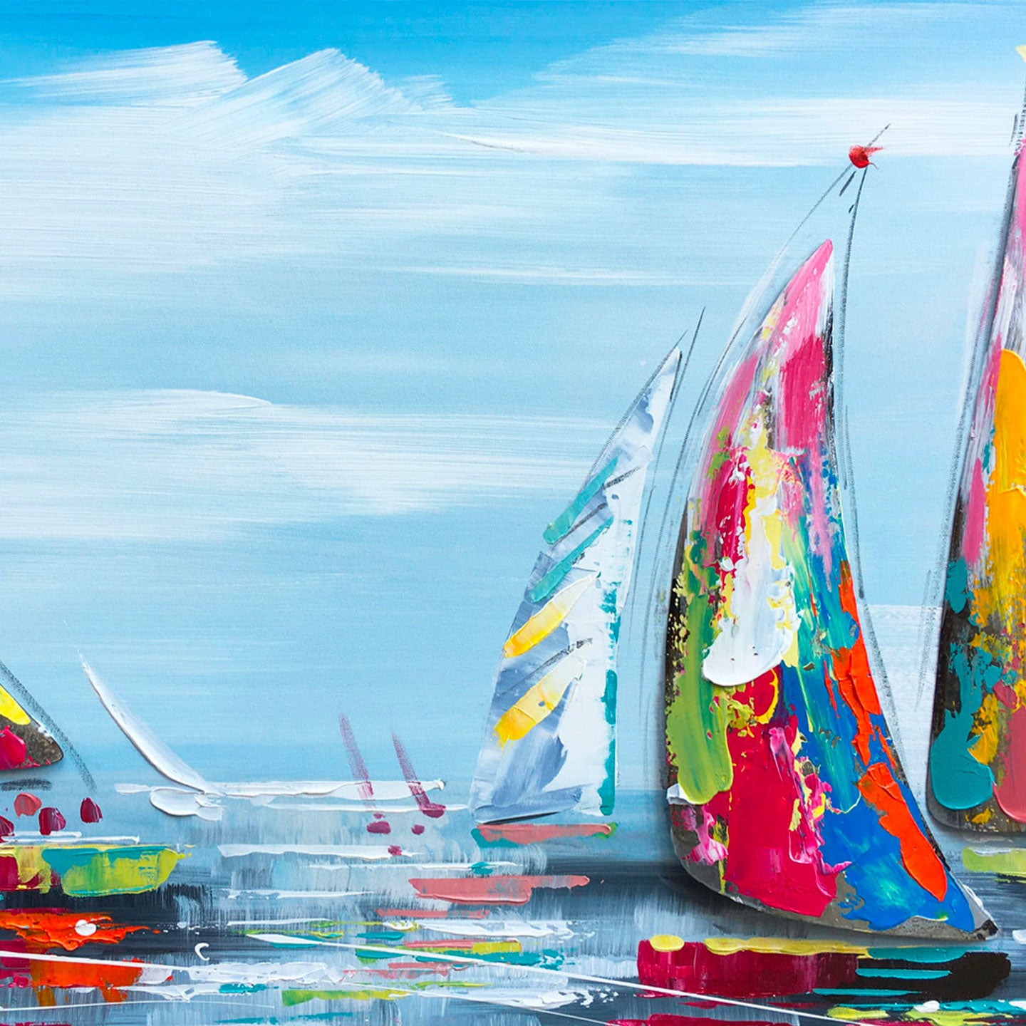 Quadro regata di primavera 140x70cm Agave Quadri