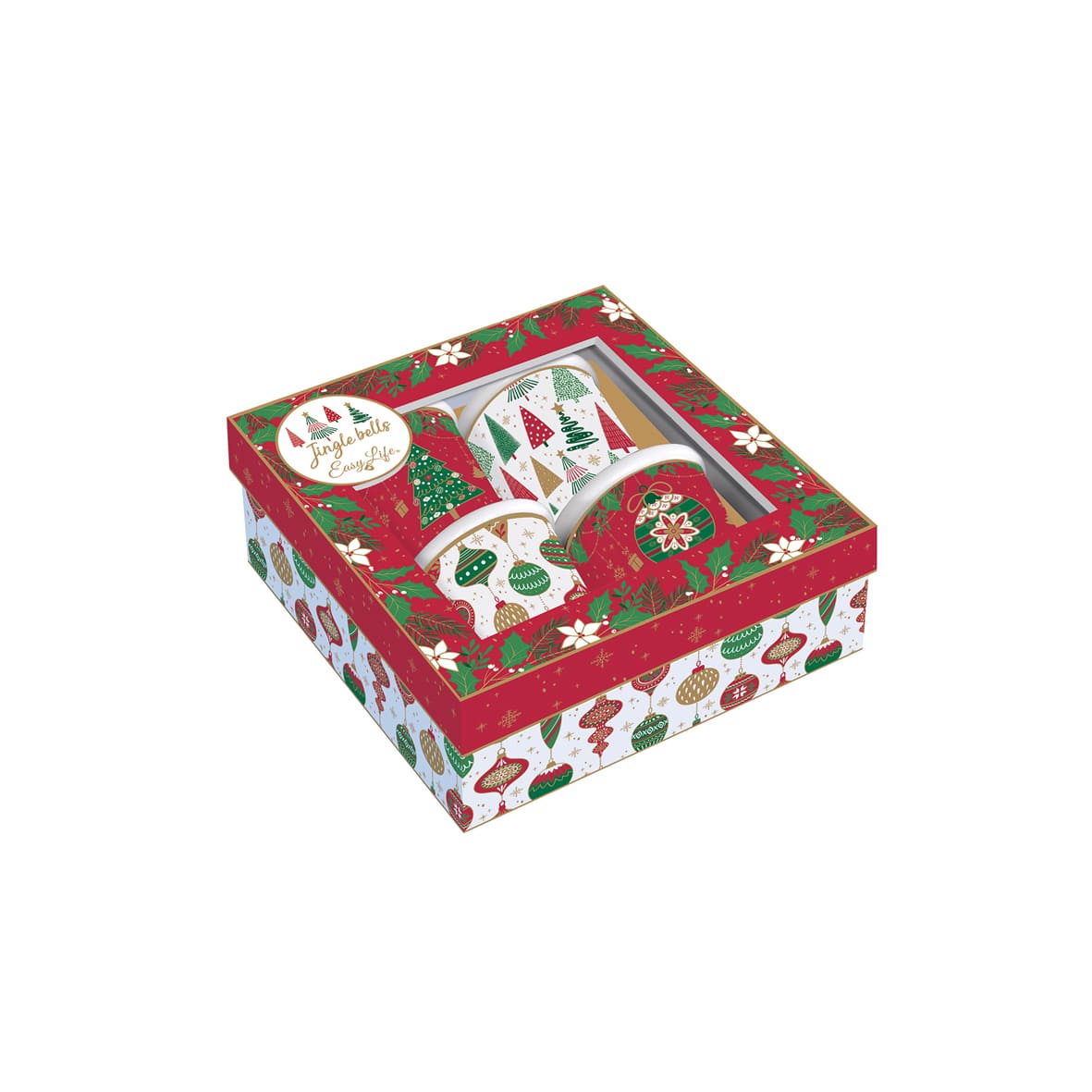 Set 4 Bicchierini Caffe 100 Ml Jingle Bells Easy Life