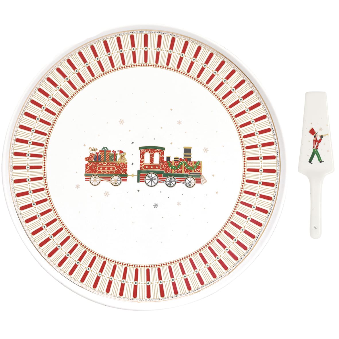 Piatto Torta Con Paletta Polar Express Easy Life