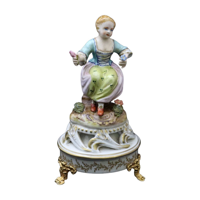 Statua  lola con base in limoges15,5cm Capodimonte