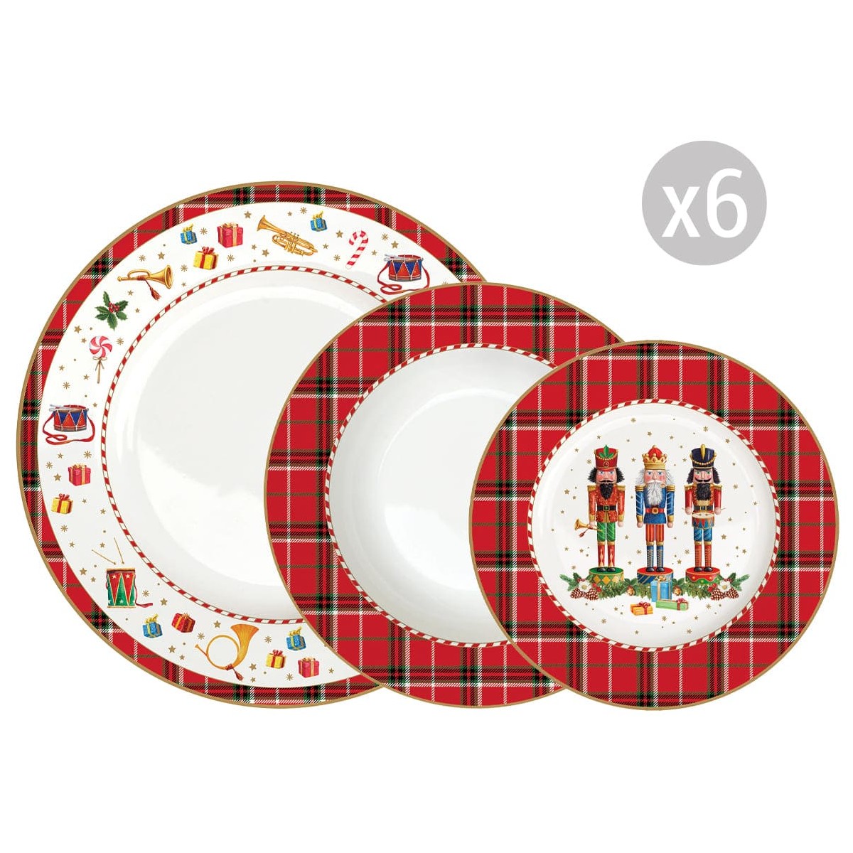 Serv Piatti 18 Pezzi  Vintage Nutcracker Easy Life Easy Life
