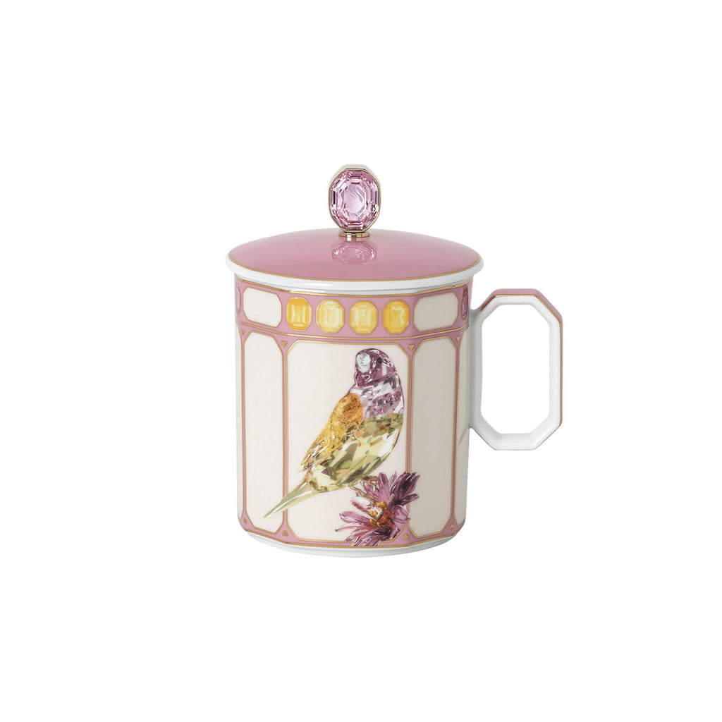 IDYLLIA Finch Pink Mug Swarovski