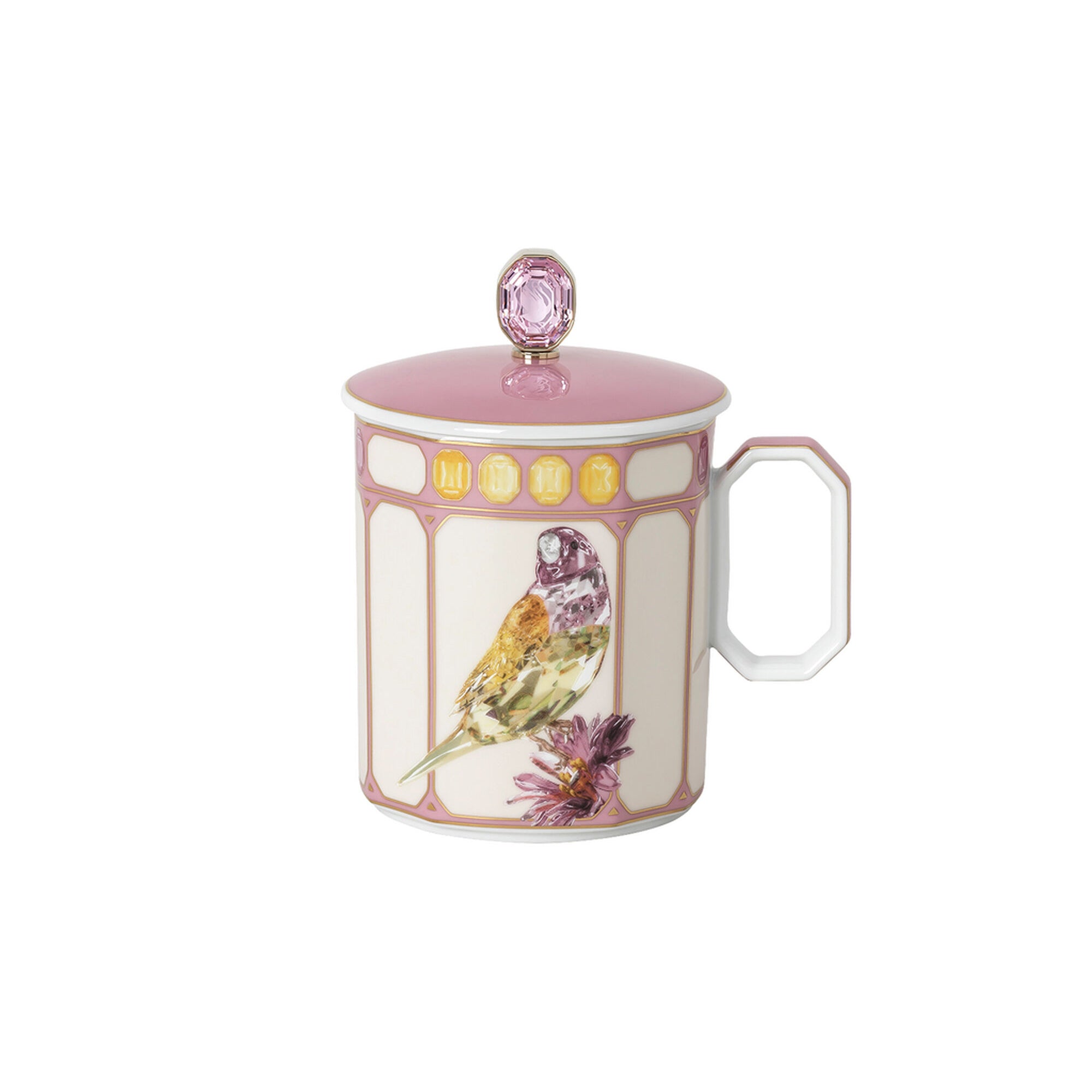IDYLLIA Finch Pink Mug Swarovski