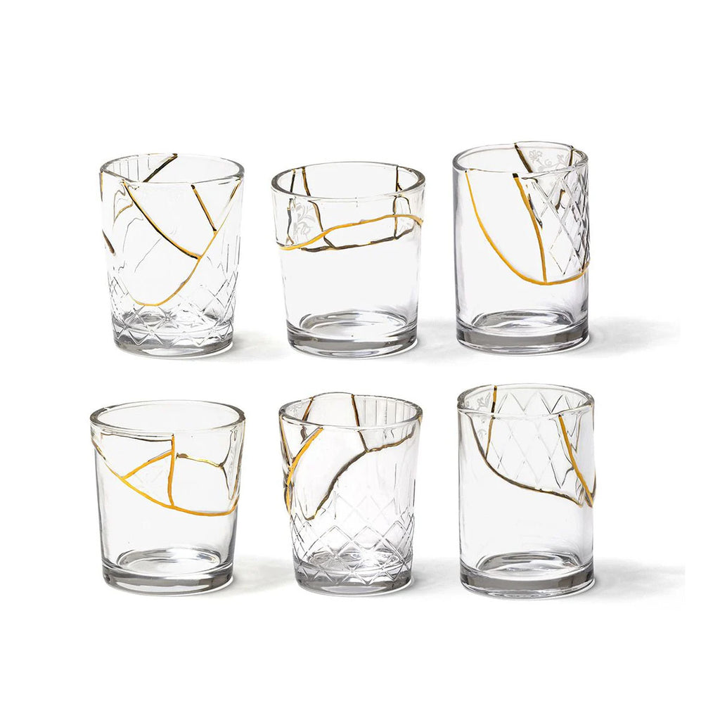 Set 6 bicchieri Kintsugi Seletti