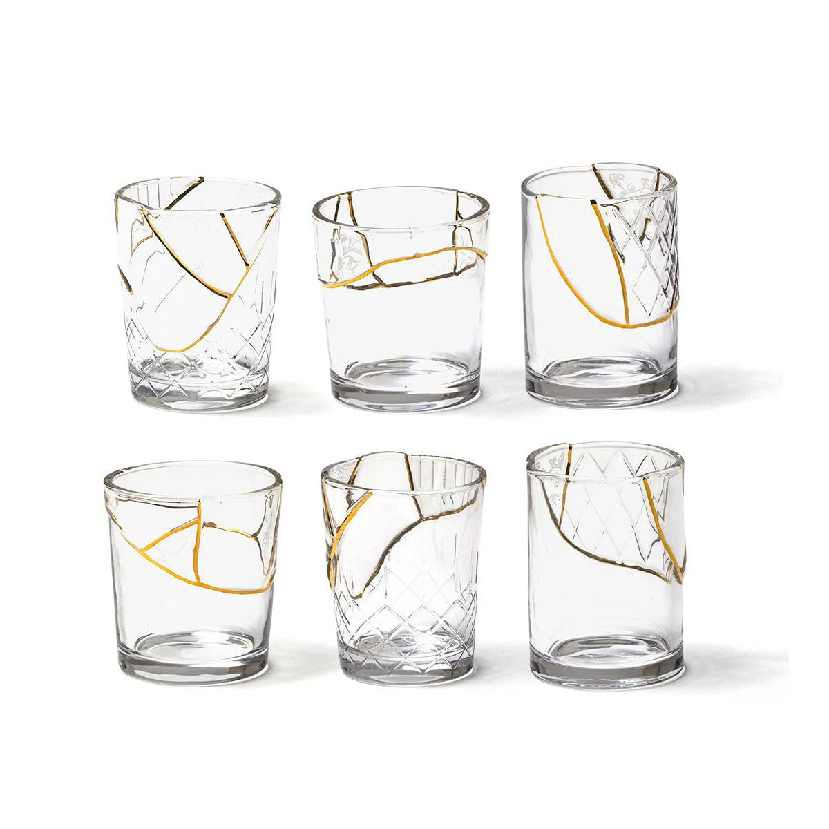 Set 6 bicchieri Kintsugi Seletti