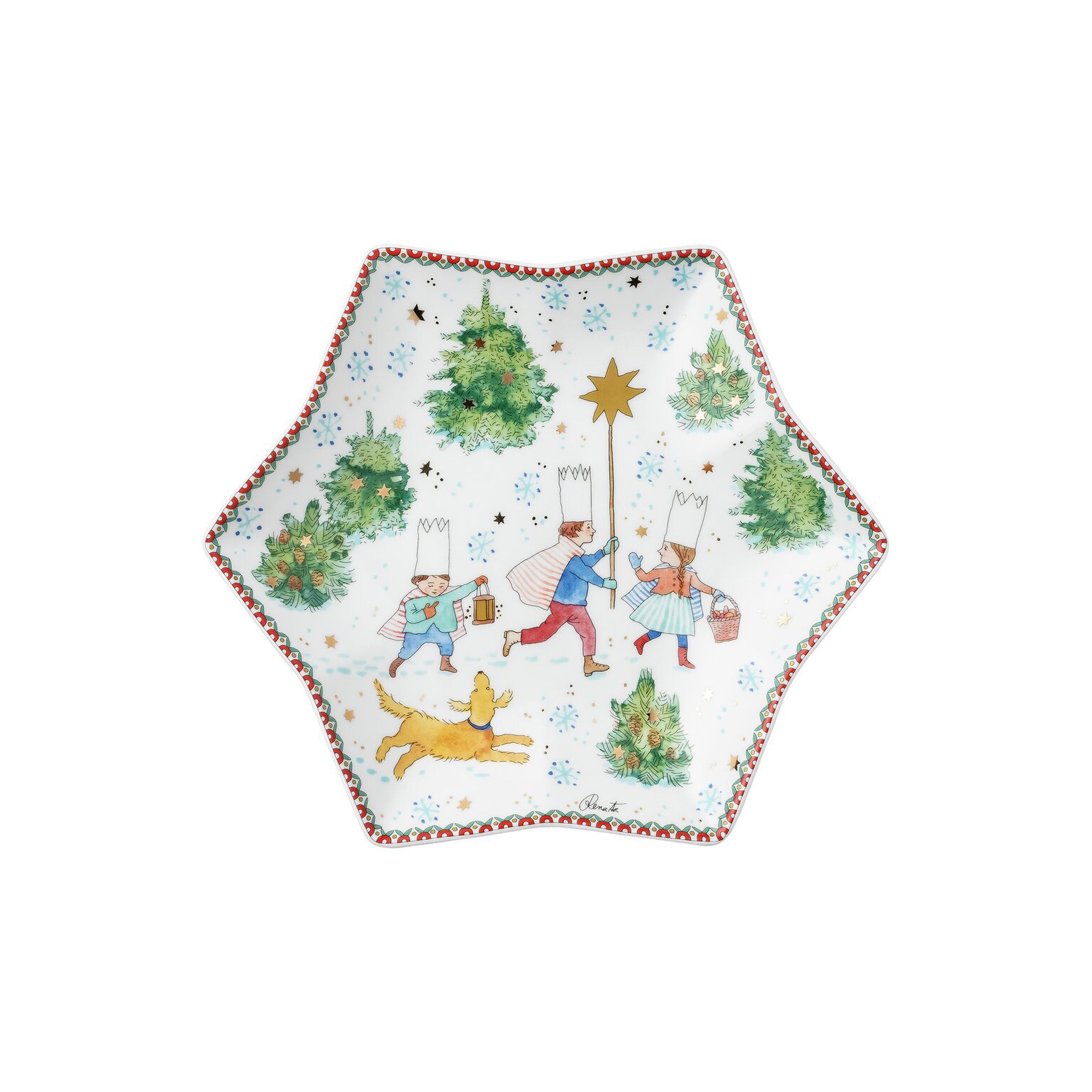 Coppa a stella 24 cm Christmas Games Hutschenreuther