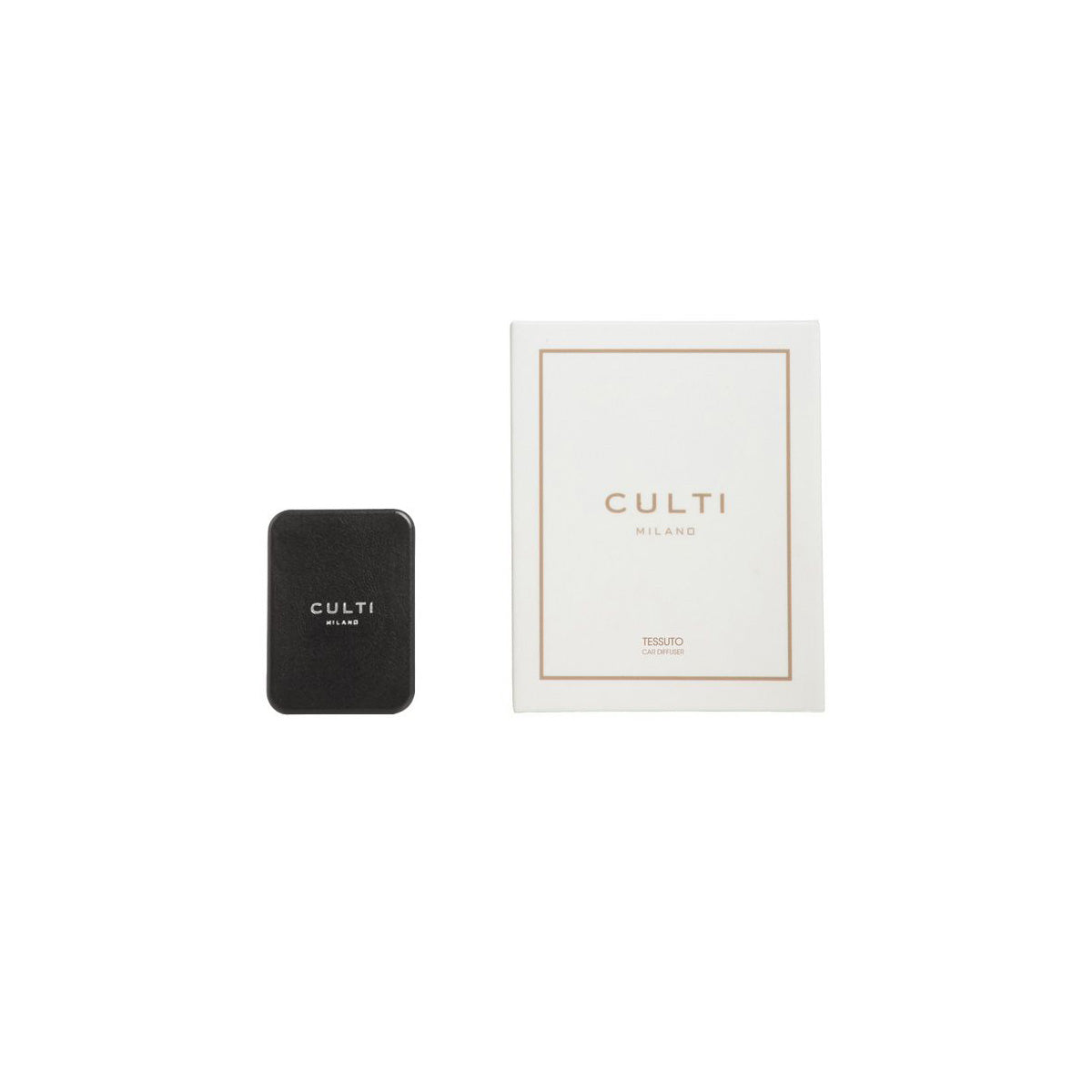 Car Diffuser Pelle Nera C/Refill Tessuto Culti Milano
