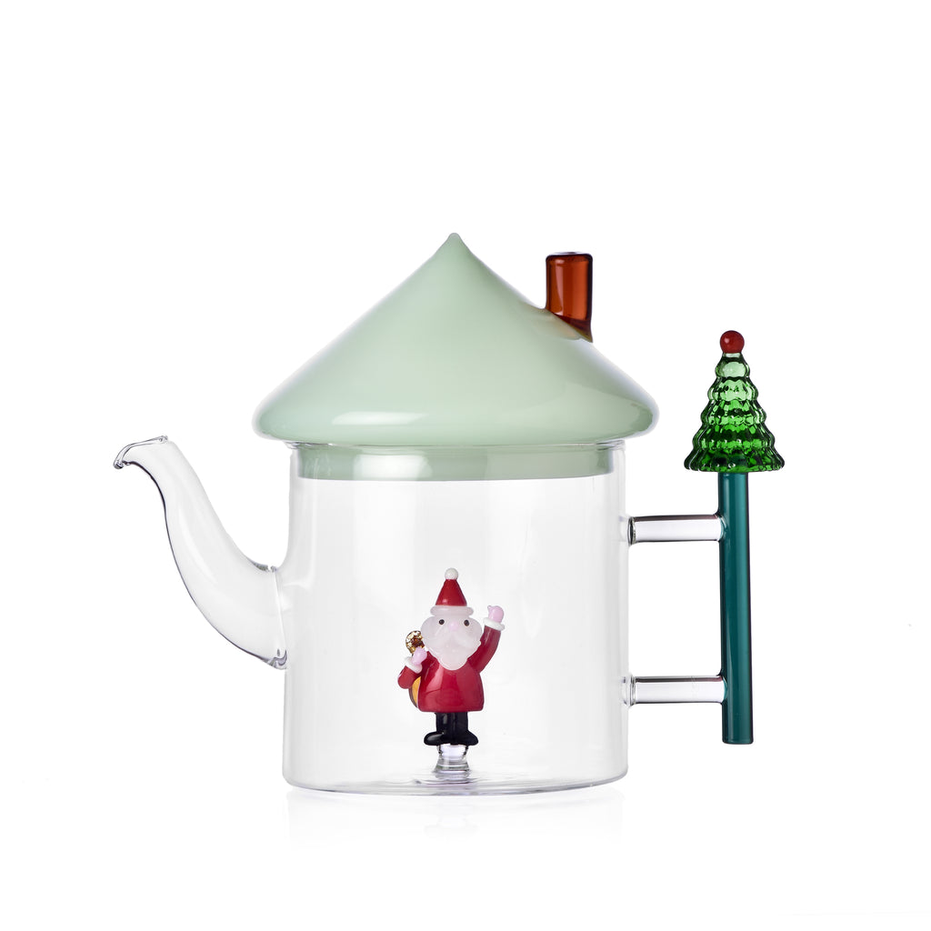 Teiera Babbo Natale tappo verde Ichendorf