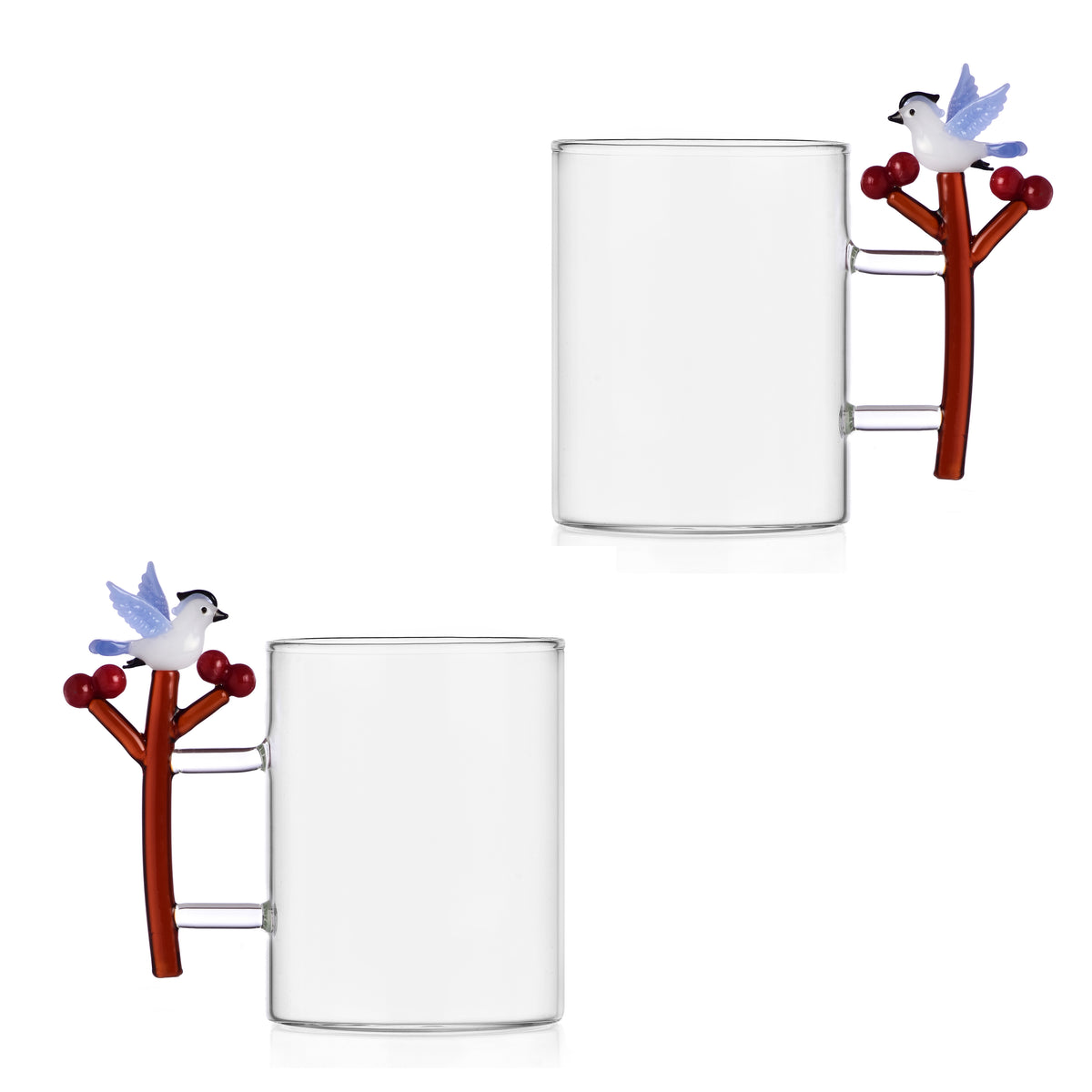 Set 2 Mug bacche&uccellino azzurro Ichendorf