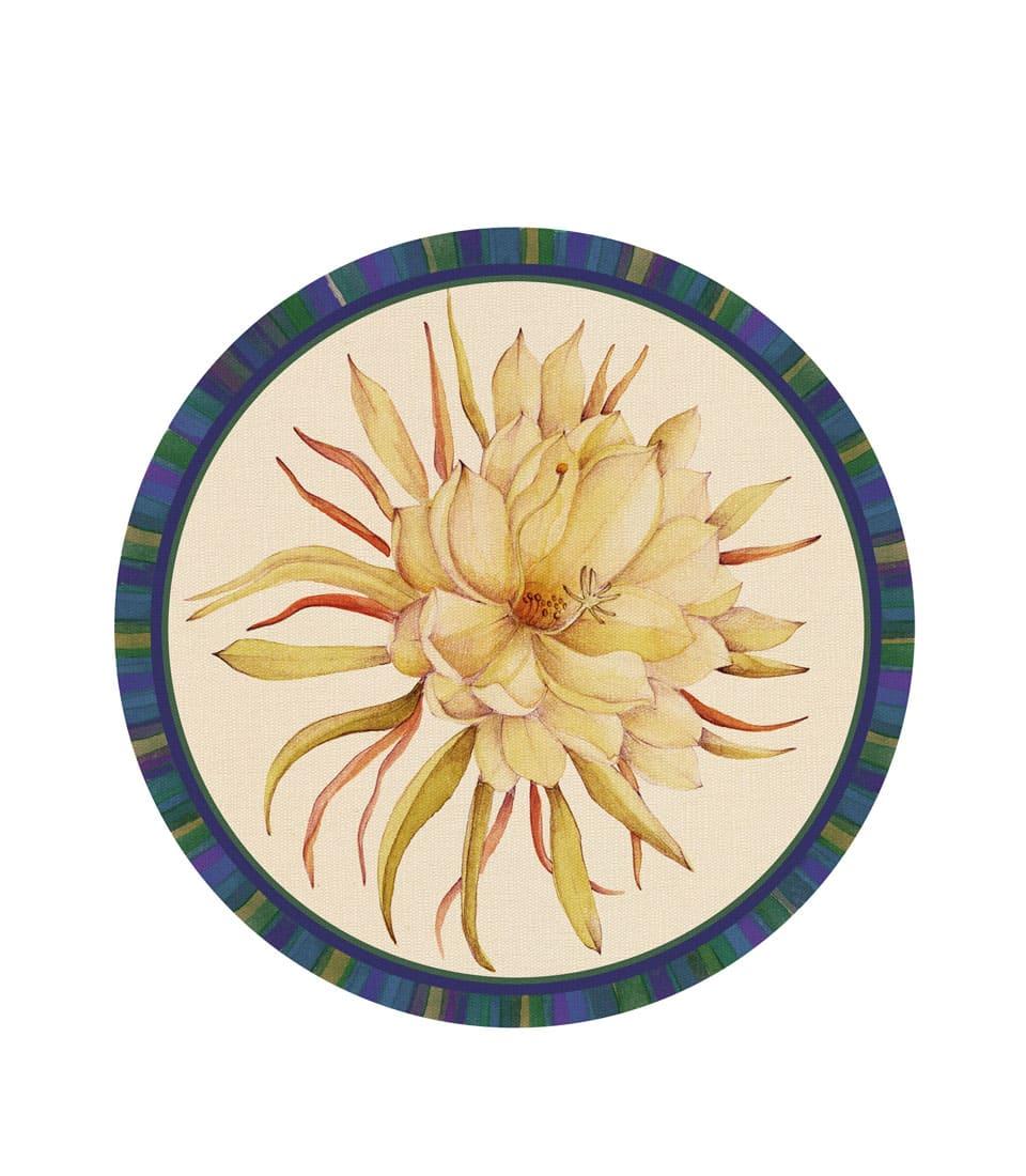 Tovaglietta Rigida Avorio Ø39 - Protea Reale L'oca Nera