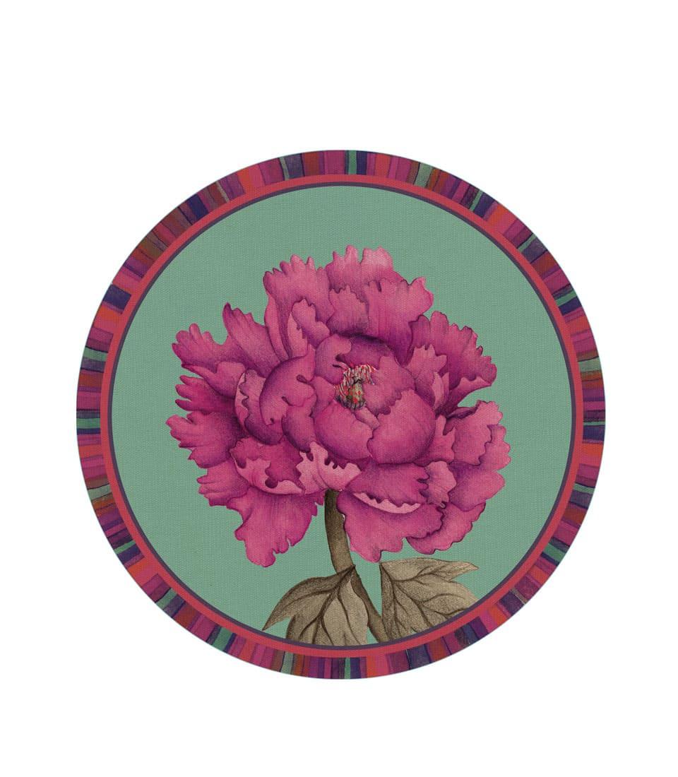 Tovaglietta Rigida Ottanio Ø39 - Peonia L'oca Nera