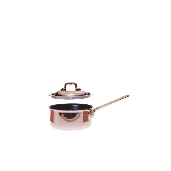 Casseruola rame 1 manico con coperchio cm16 Ballarini