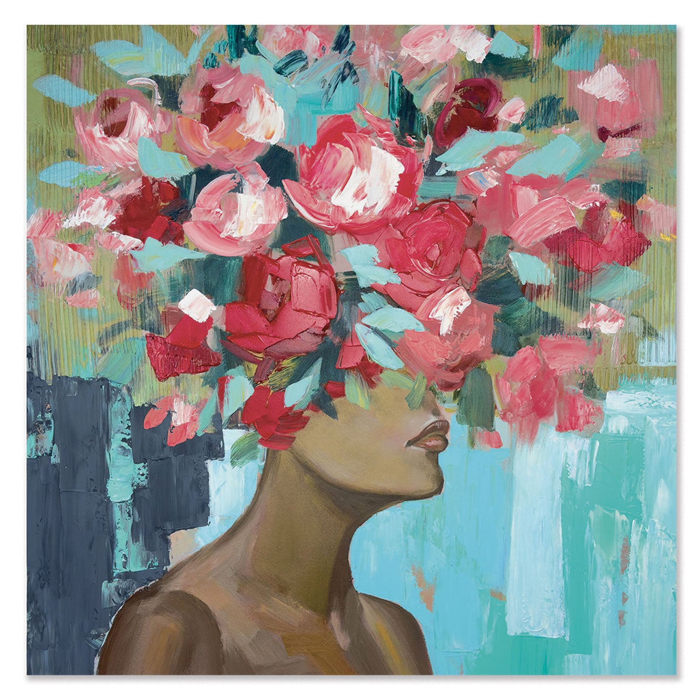 Quadro Avril  100X100 Cm Agave Quadri