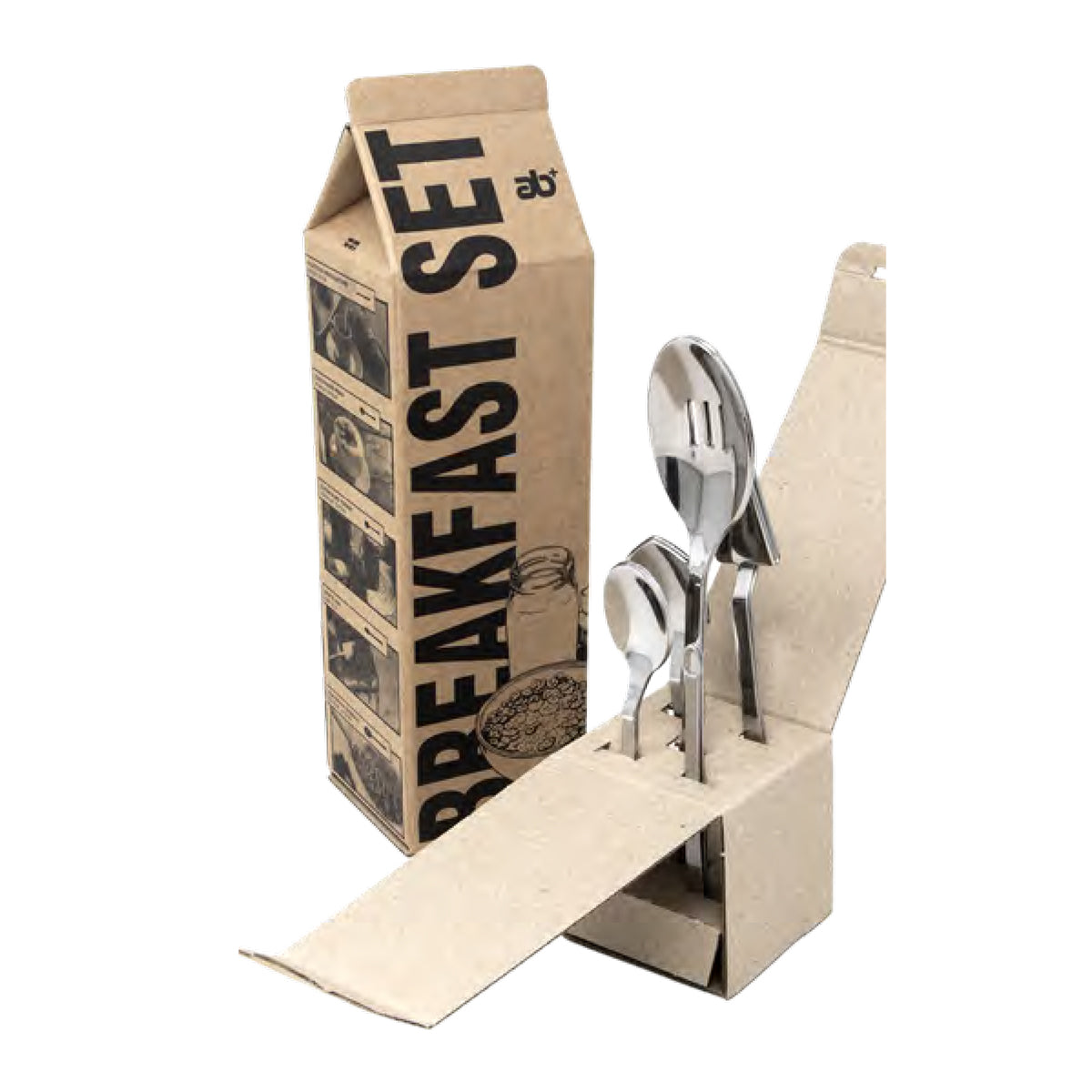 Break&Fast Set + Box Ab+ Inox 18/10 Abert