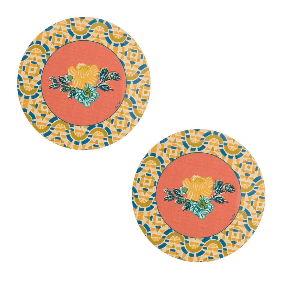 Set 2 Tovagliette Amer Rose Orange Lisa Corti