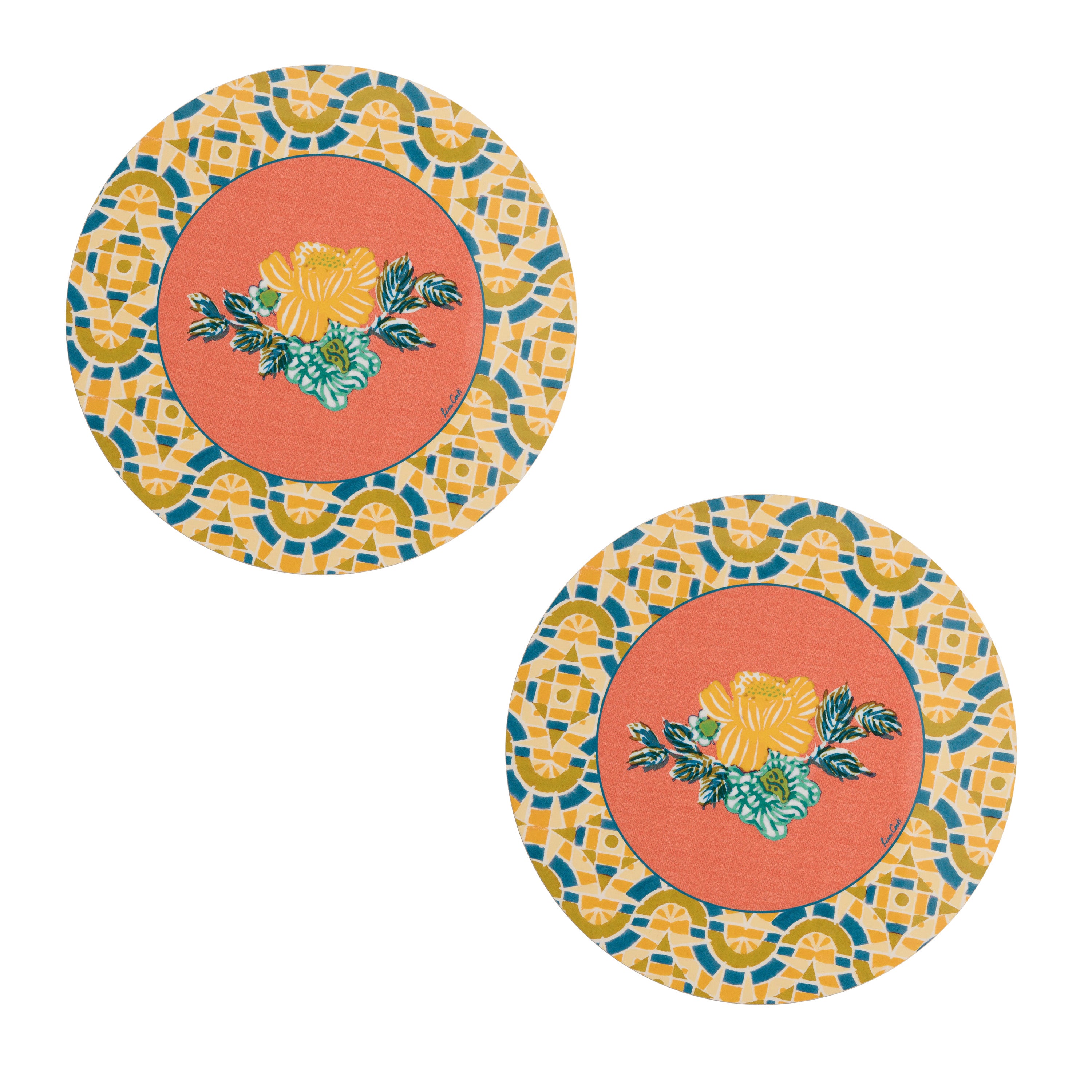 Set 2 Tovagliette Amer Rose Orange Lisa Corti