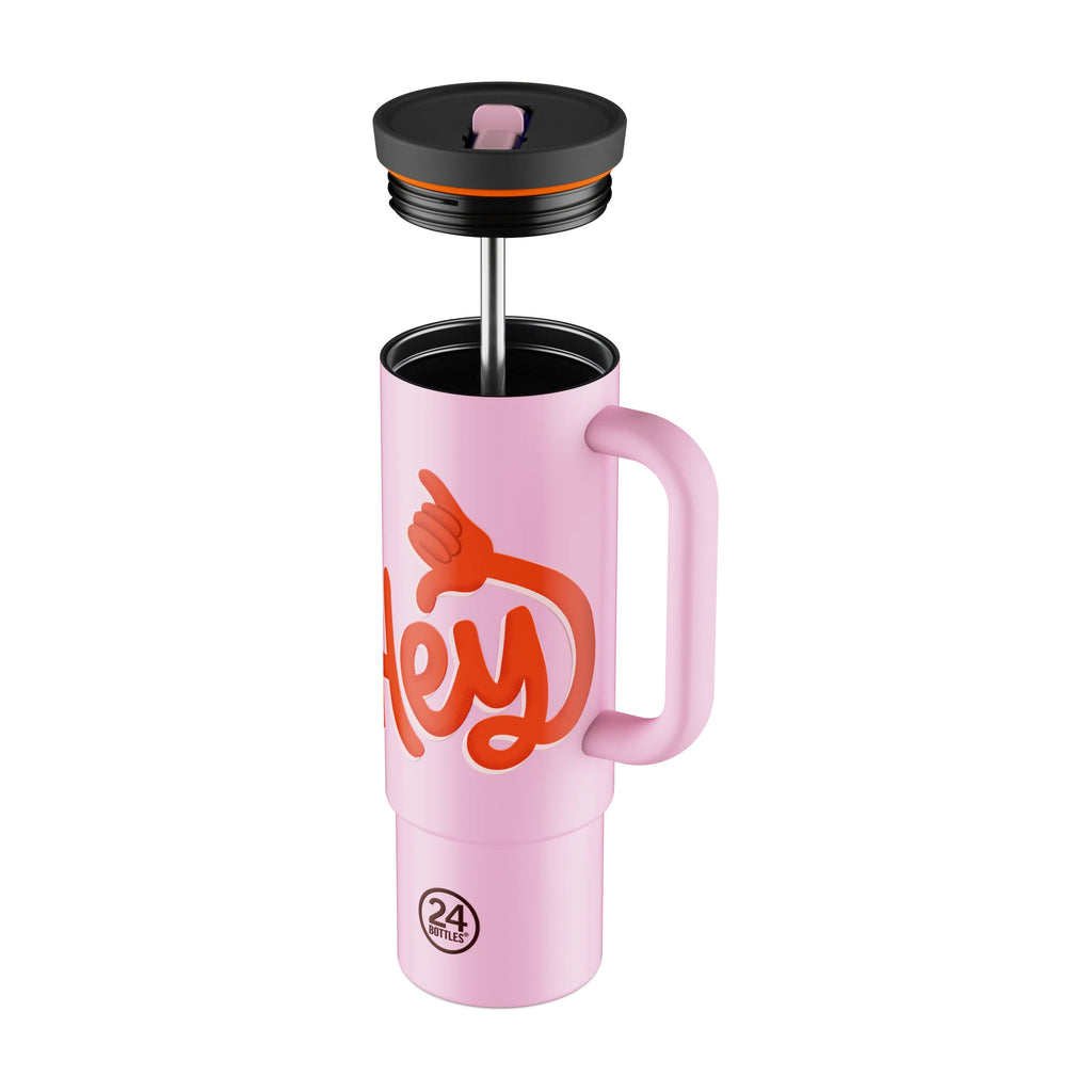 Straw Cup 800 Hey! Pink 24bottles
