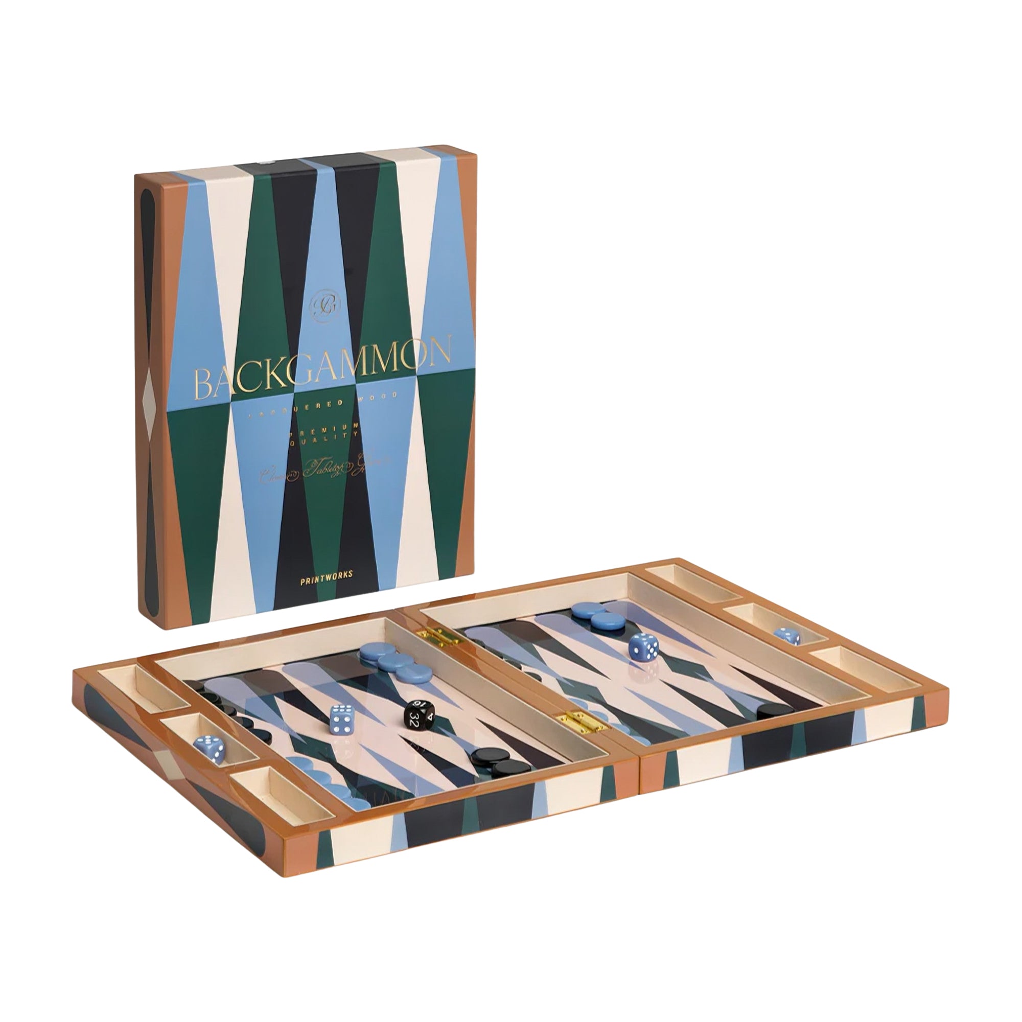 Lacquered Backgammon Printworks