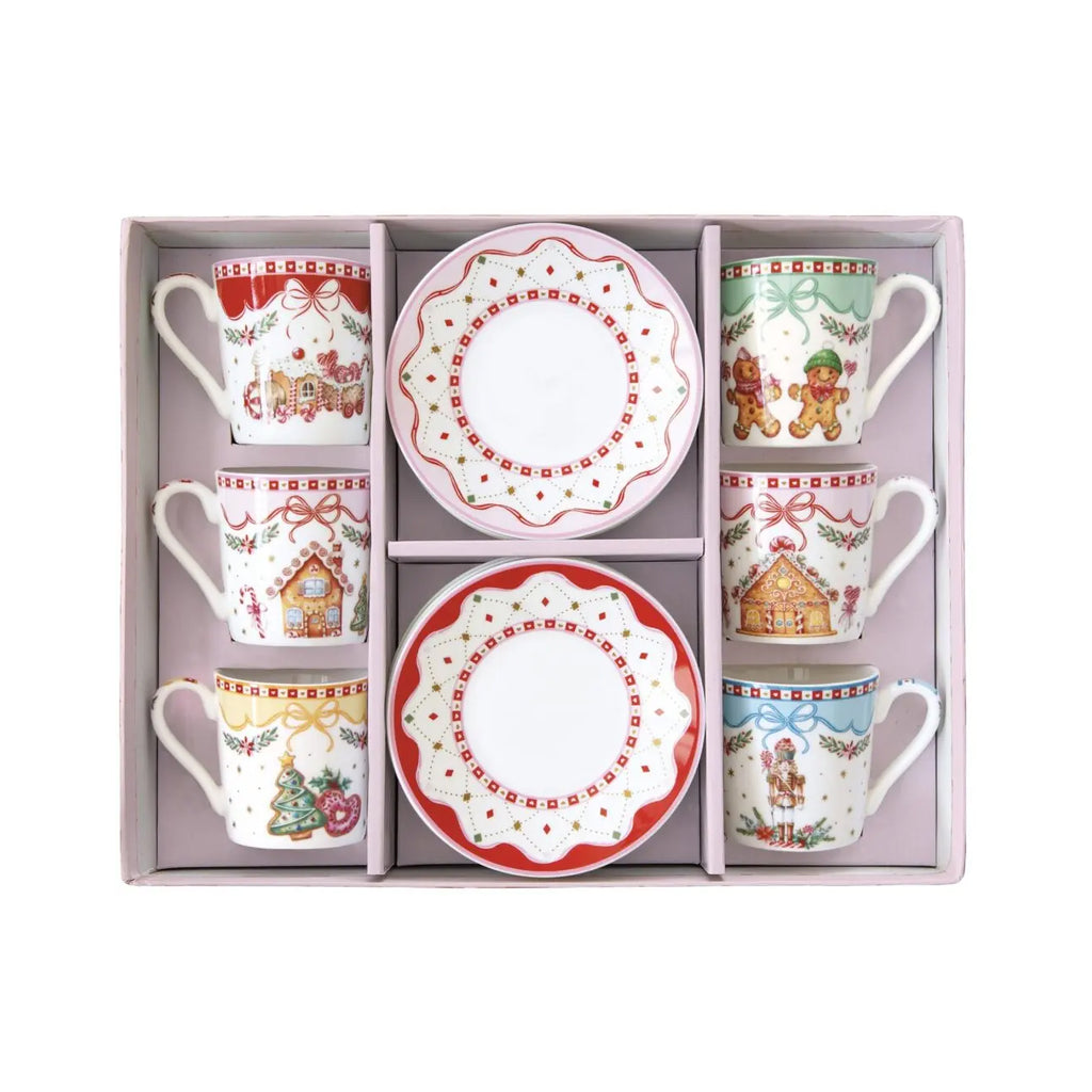Set 6 Tazzine In Gift Box Sweet Christmas Easy Life