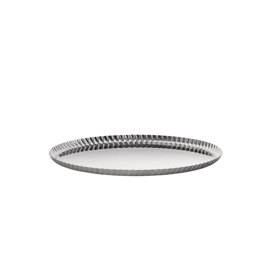 Pleats Vassoio Rotondo Inox Alessi