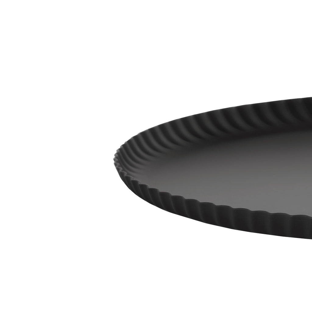 Pleats Vassoio Rotondo Nero Alessi