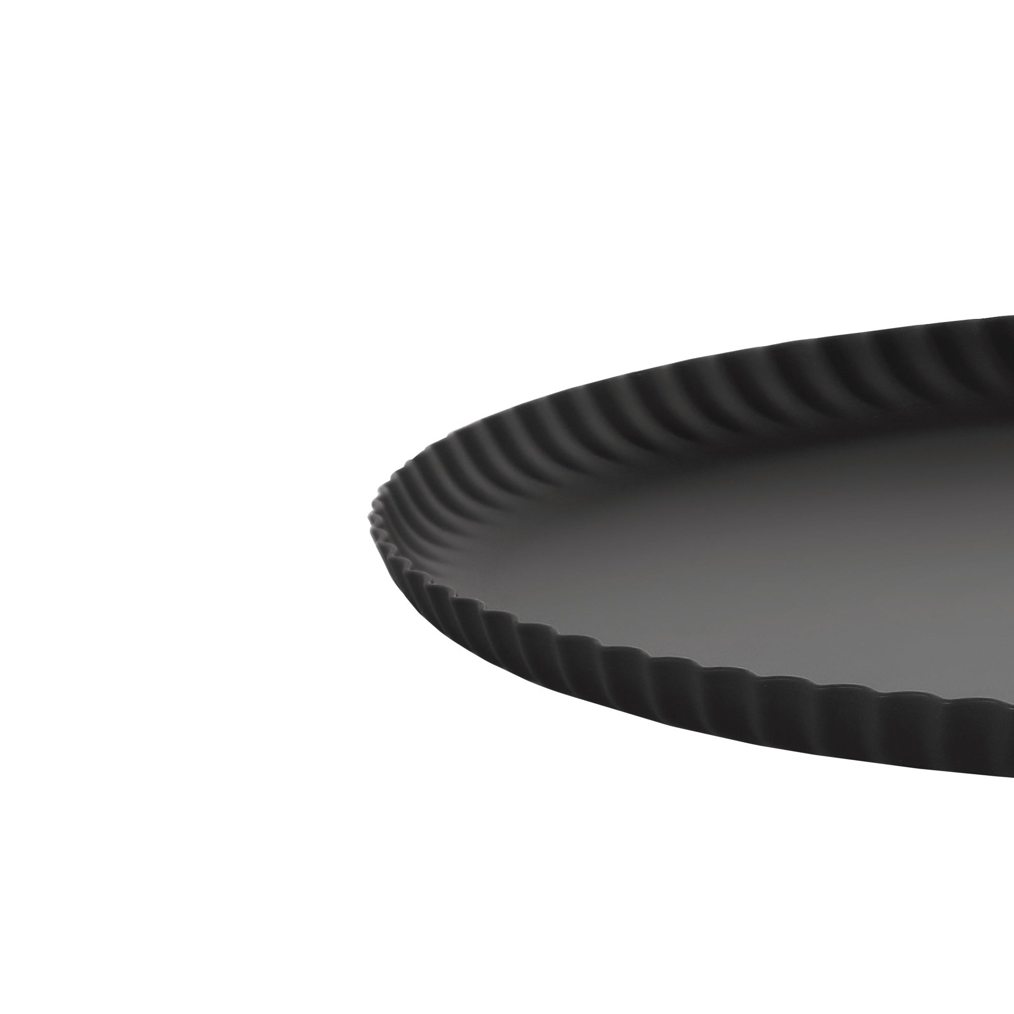 Pleats Vassoio Rotondo Nero Alessi