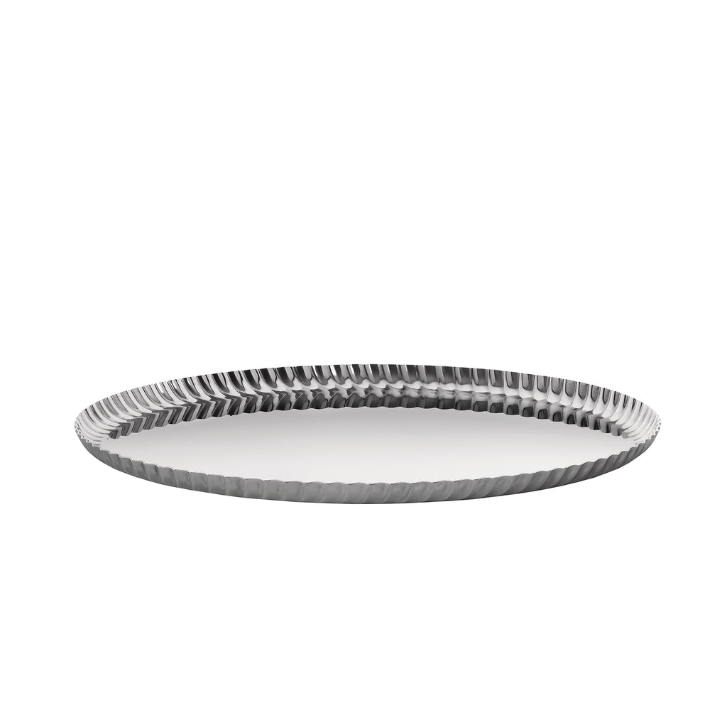 Pleats Vassoio Rotondo Inox Alessi