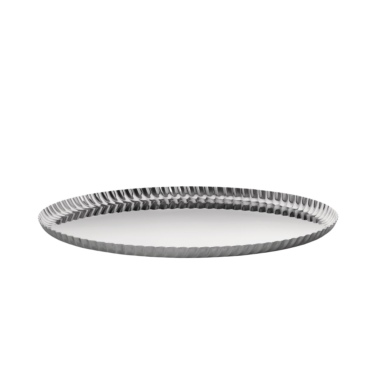 Pleats Vassoio Rotondo Inox Alessi