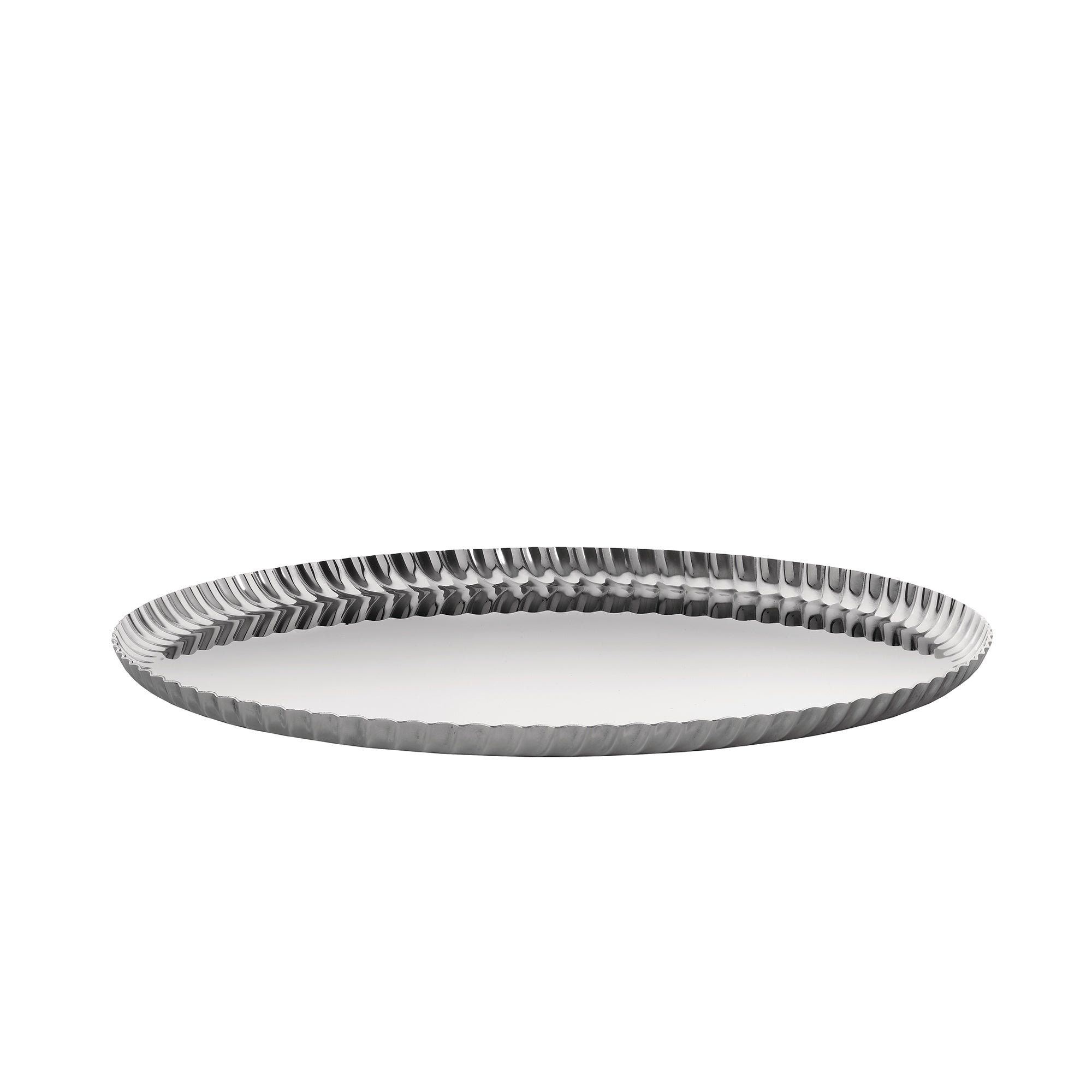 Pleats Vassoio Rotondo Inox Alessi