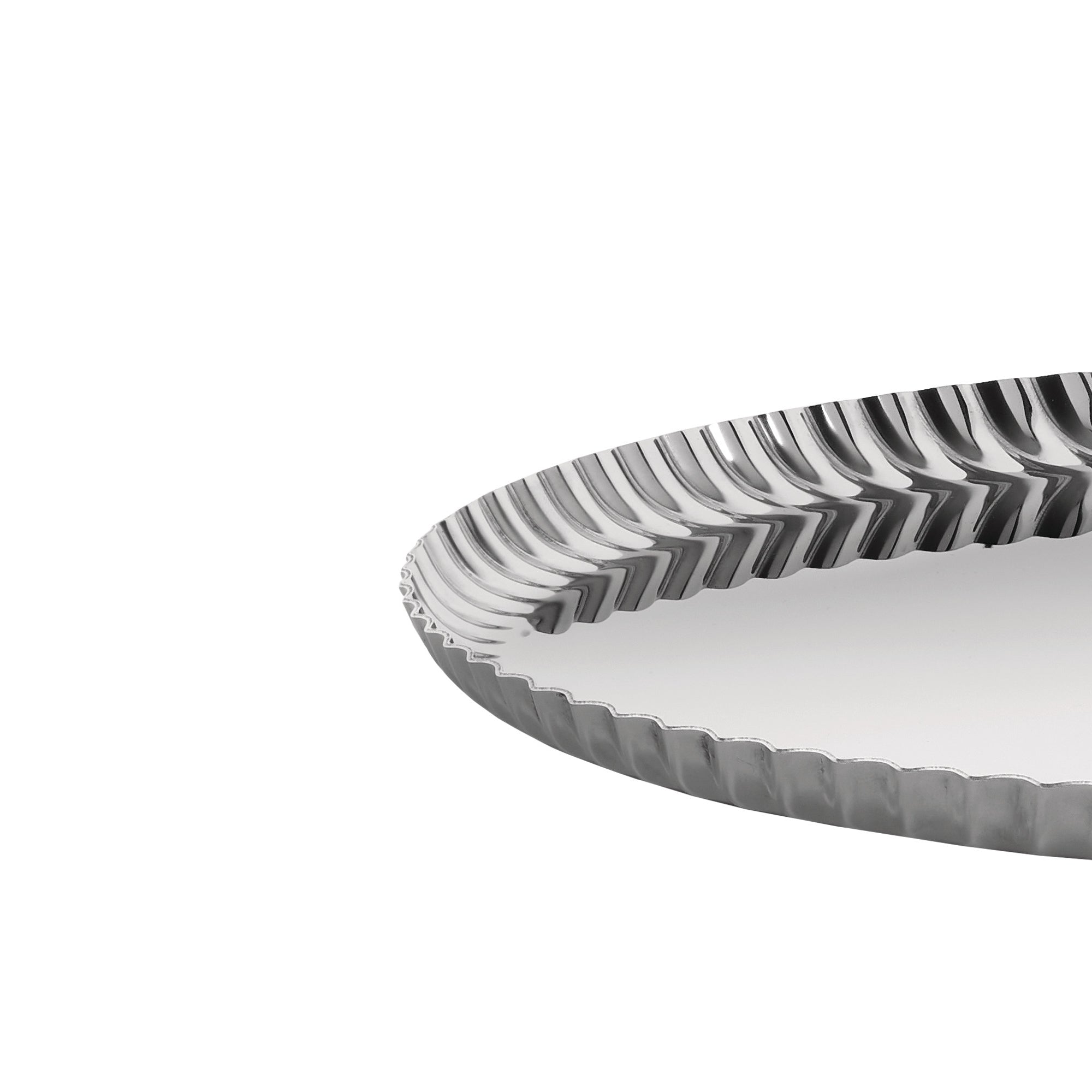 Pleats Vassoio Rotondo Inox Alessi