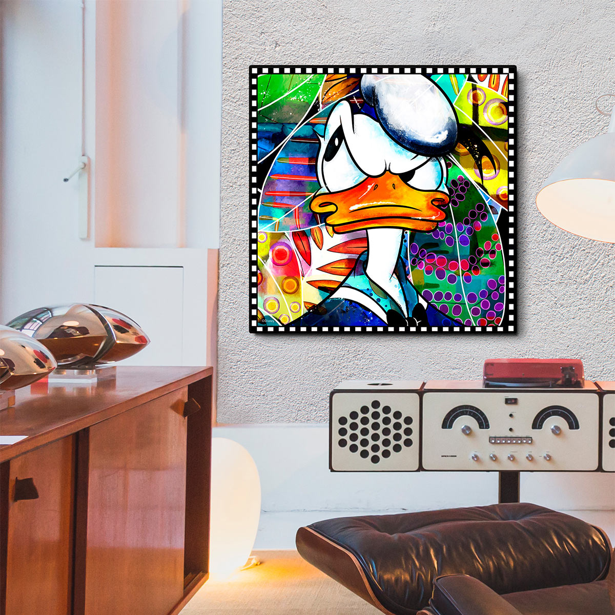 Quadro Paperino Forever e Ever 70X70 Cm Egan