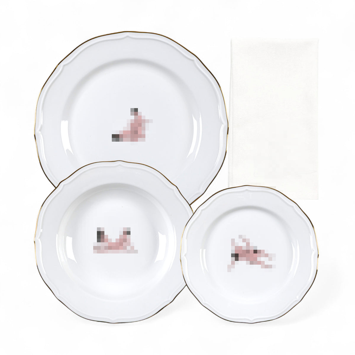 Set 3 Piatti Seikantai5271 Arched Seletti